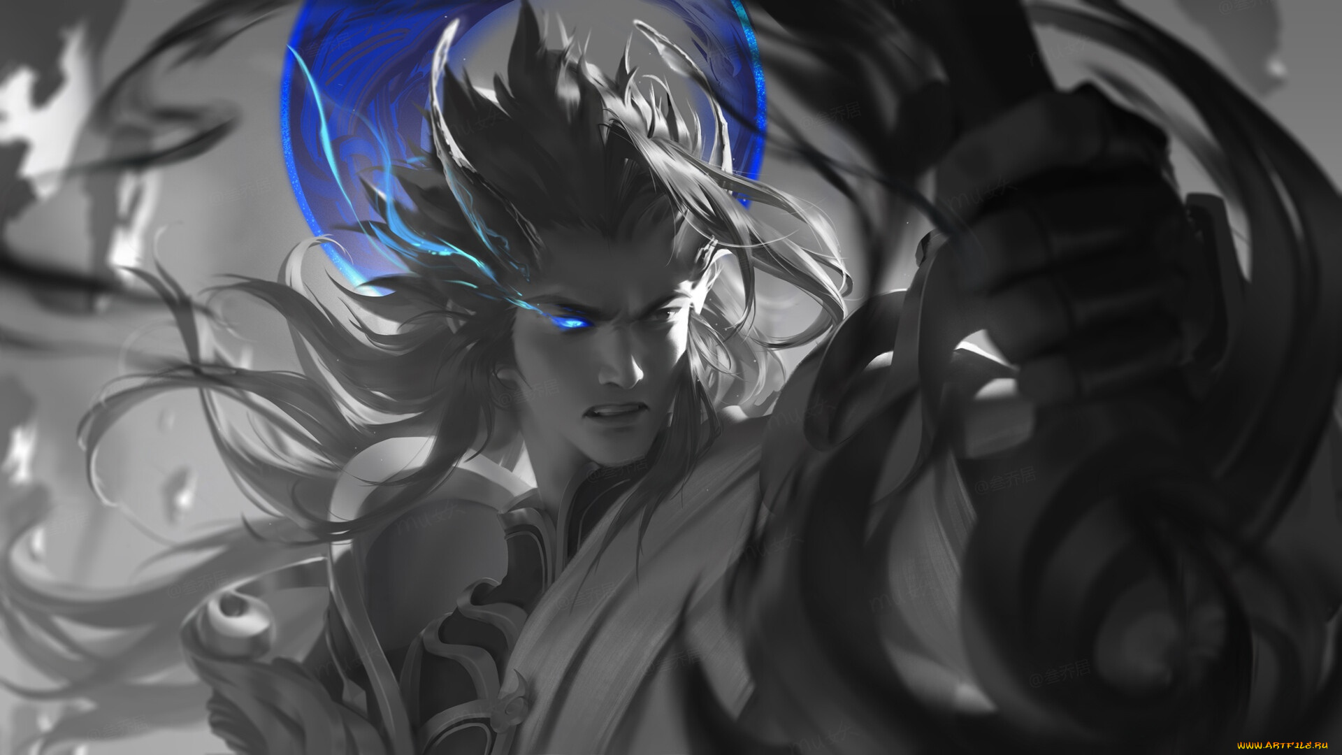 фэнтези, маги, , волшебники, парень, свечение