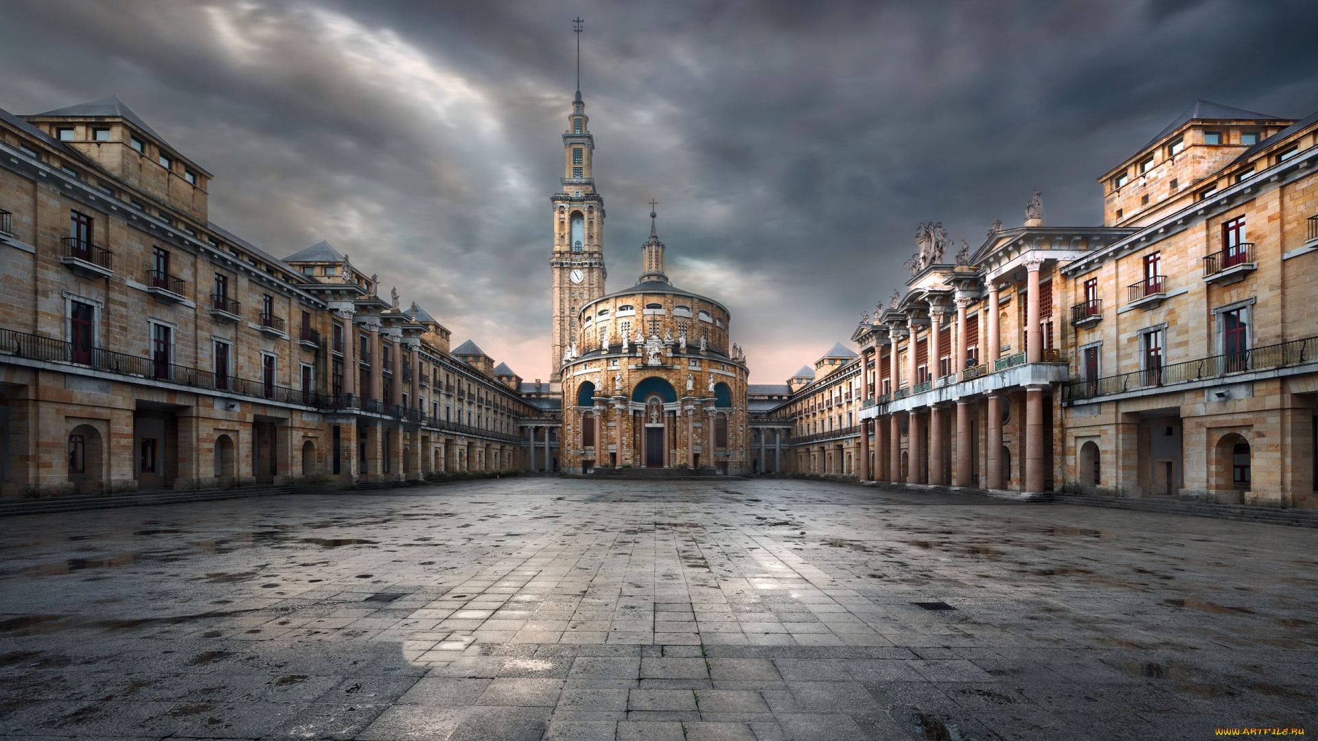 universidad, laboral, de, gijon, circular, church, gijon, spain, города, -, здания, , дома, universidad, laboral, de, circular, church