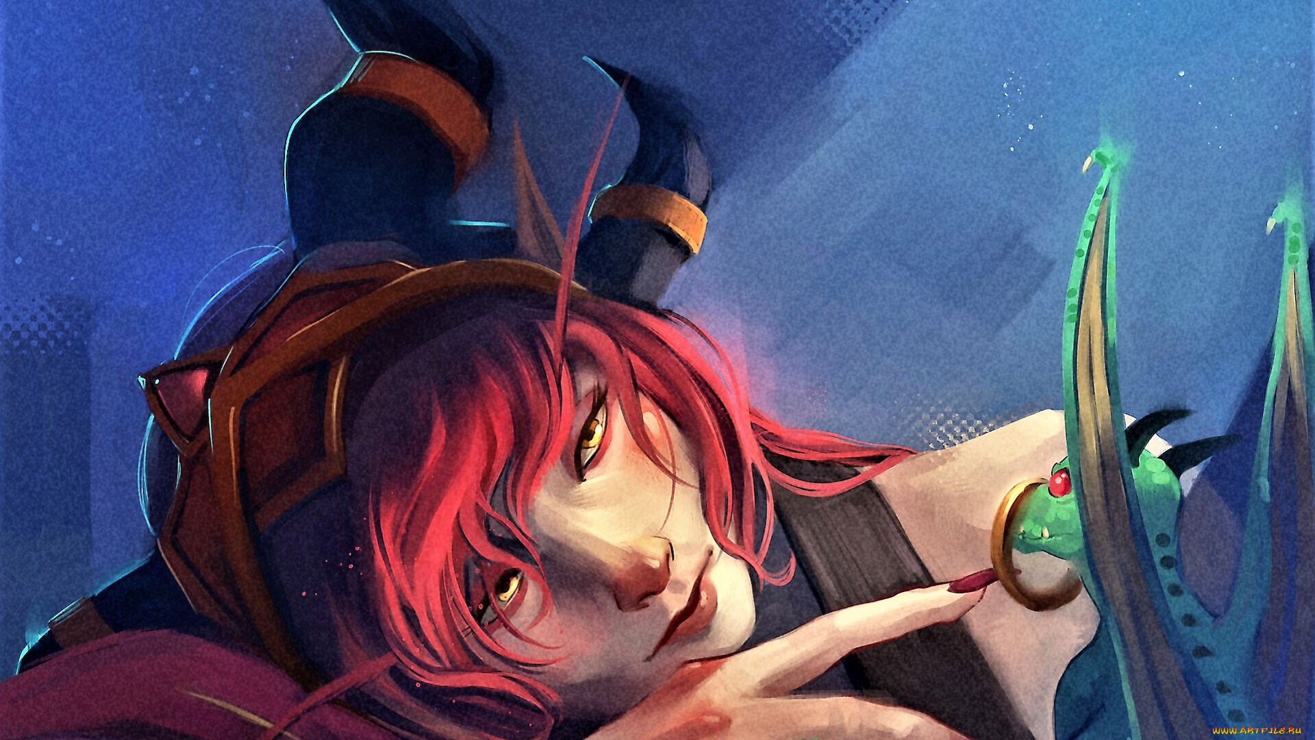 видео, игры, world, of, warcraft, лицо, рога, дракон