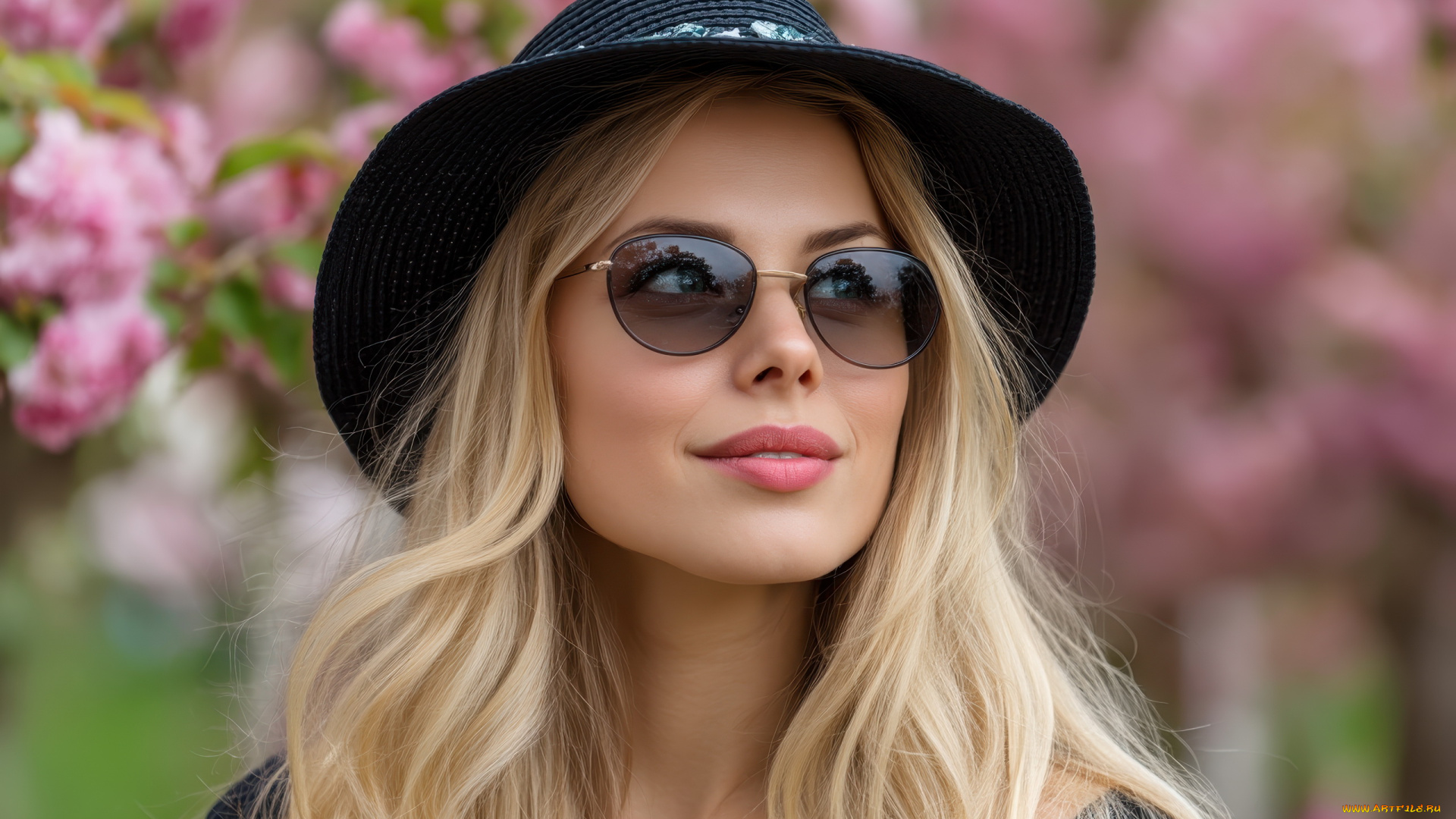 3д, графика, портреты, и, лица, , portraits, and, faсes, блондинка, шляпа, очки