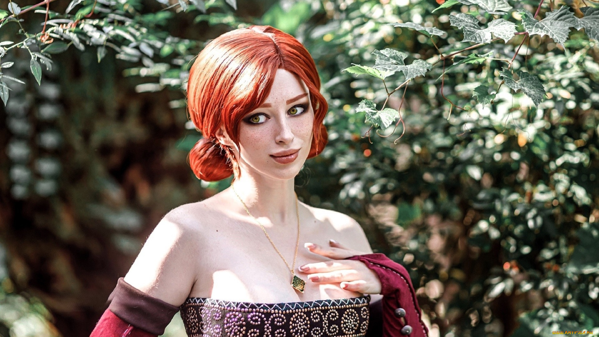 девушки, мария, давыдова, , lady, melamory, образ, косплей, наряд, платье, деревья