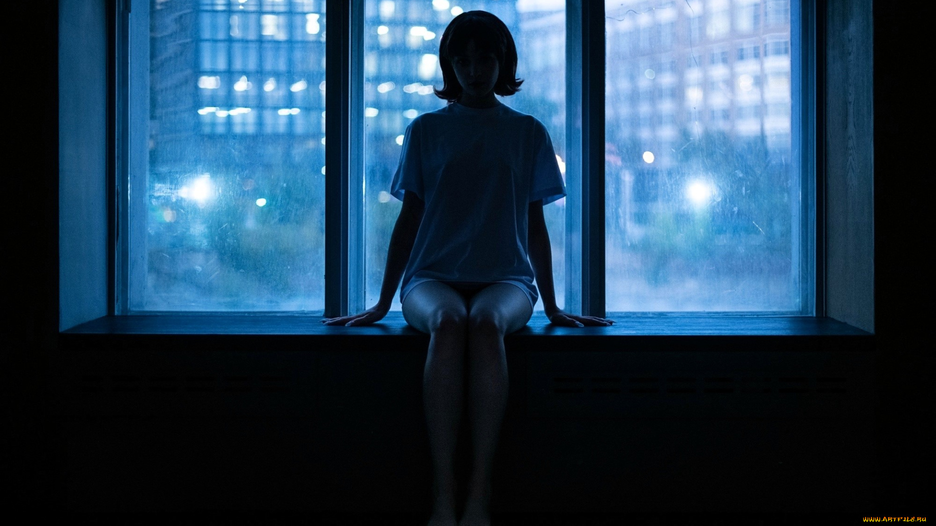 девушки, tenletters, образ, бессонница, футболка, окно