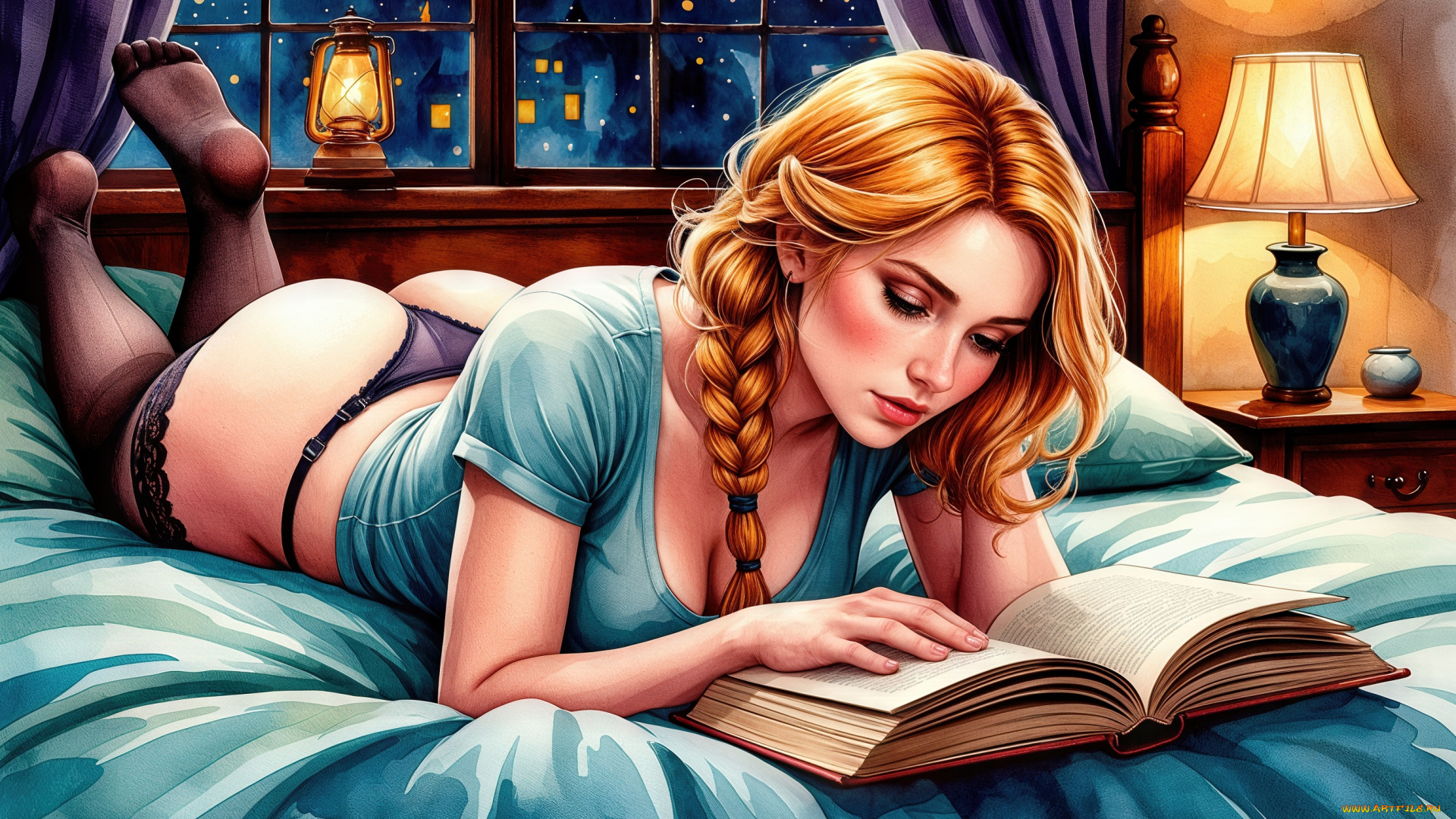 рисованное, люди, девушка, нейросеть