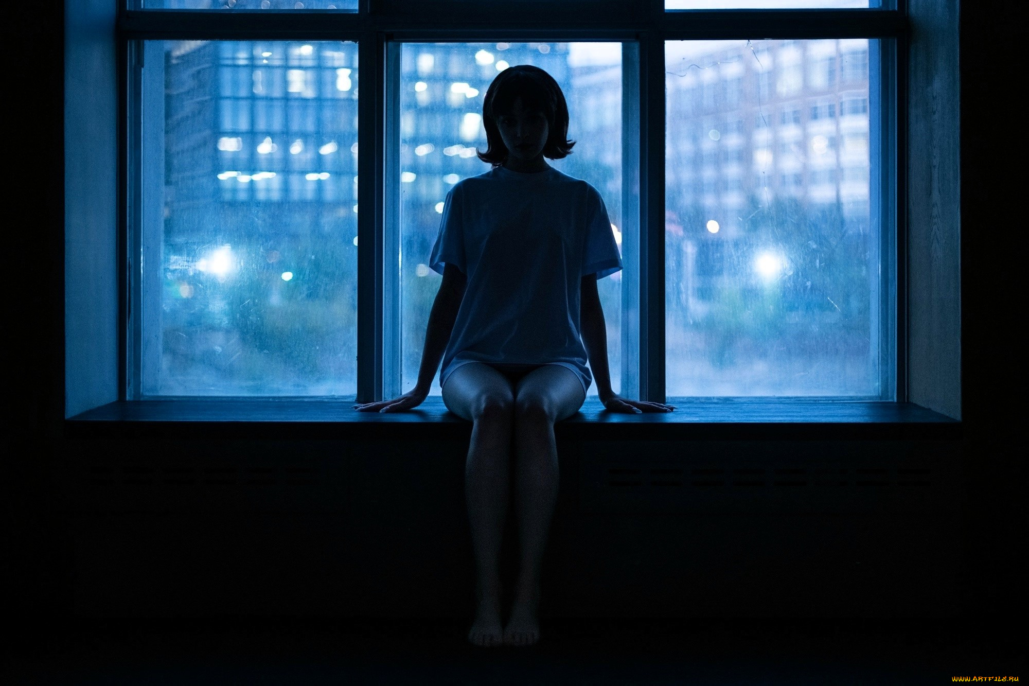 девушки, tenletters, образ, бессонница, футболка, окно