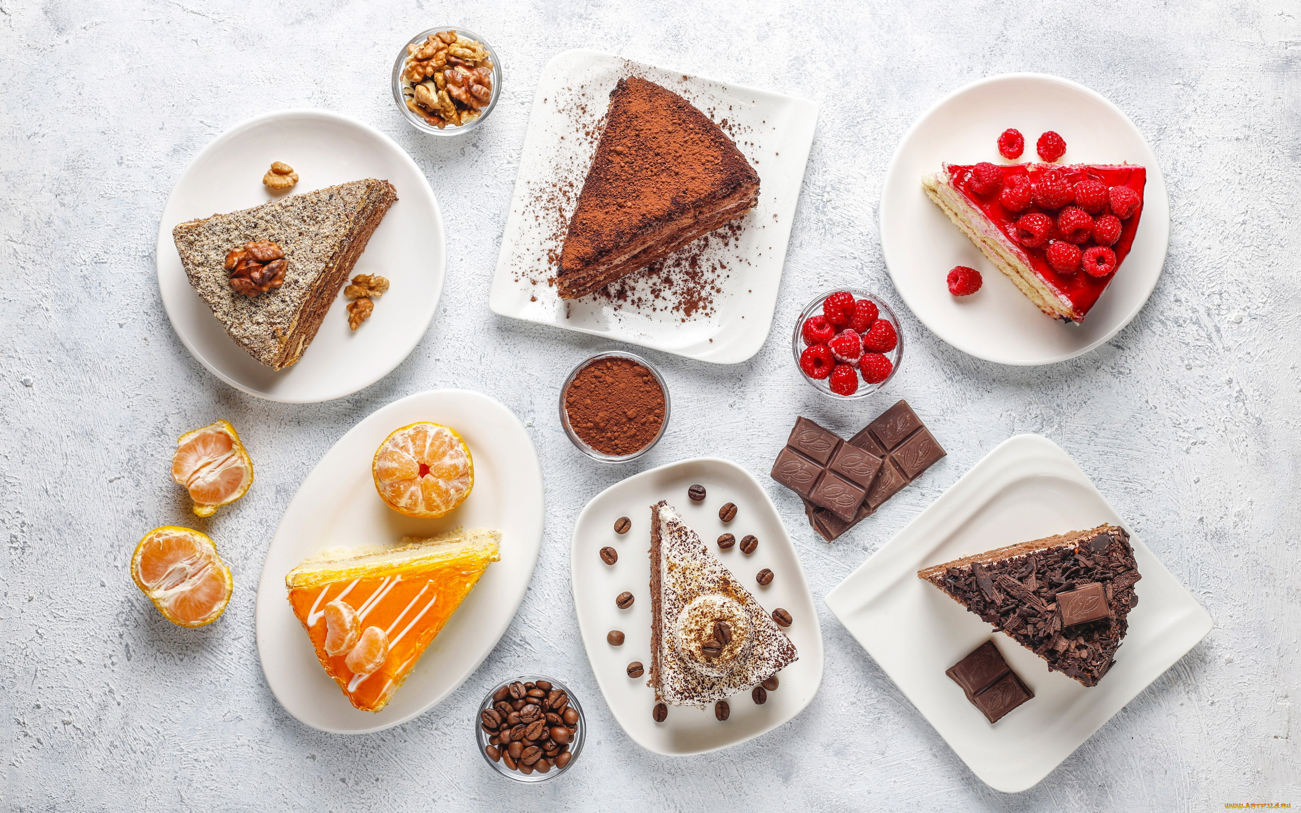 еда, пирожные, , кексы, , печенье, шоколад, орехи, апельсин, малина, ассорти