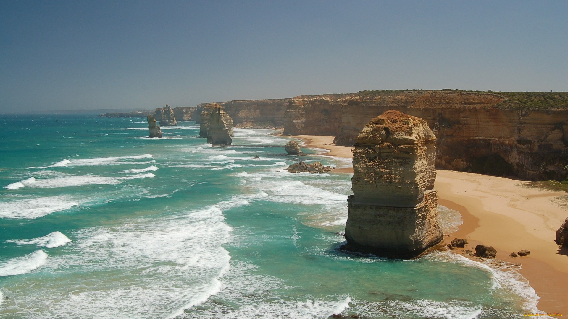 12, apostles, great, ocean, road, victoria, australia, природа, побережье