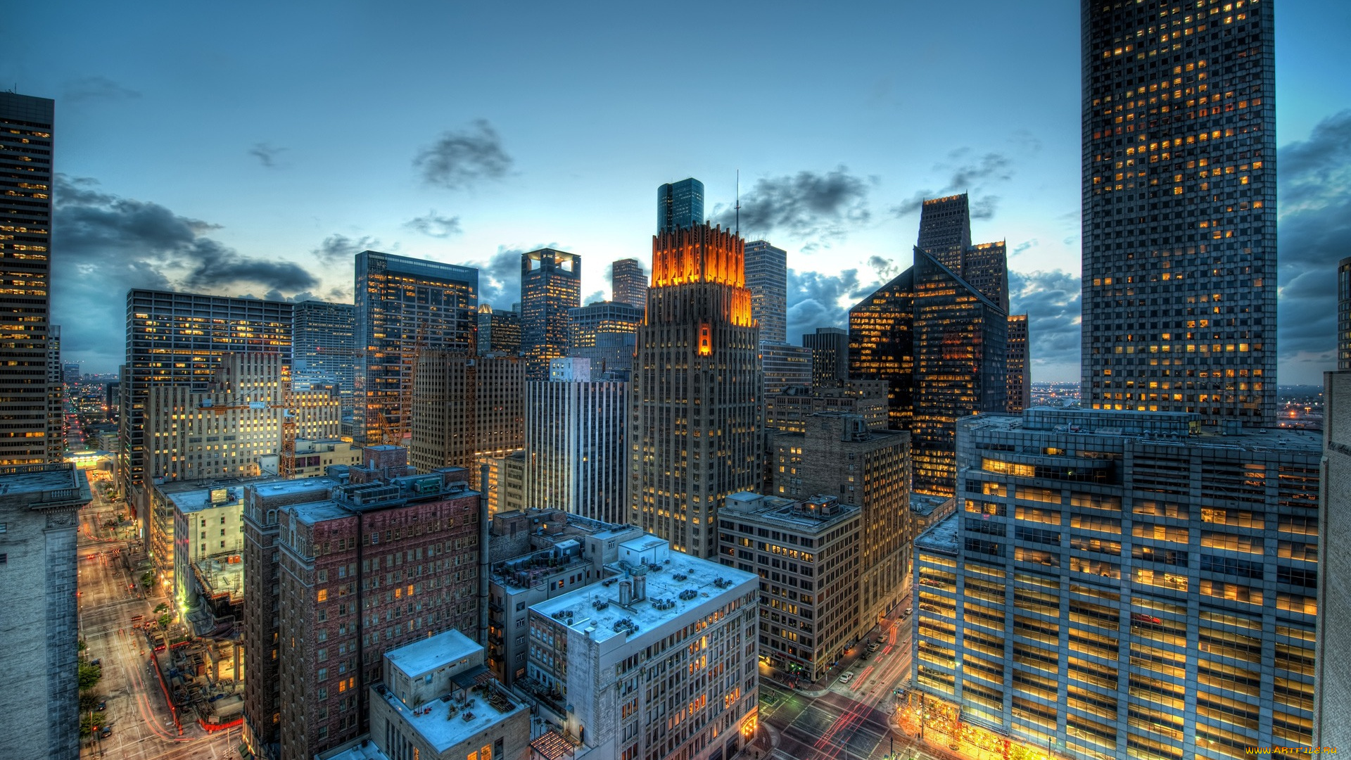 houston, города, панорамы