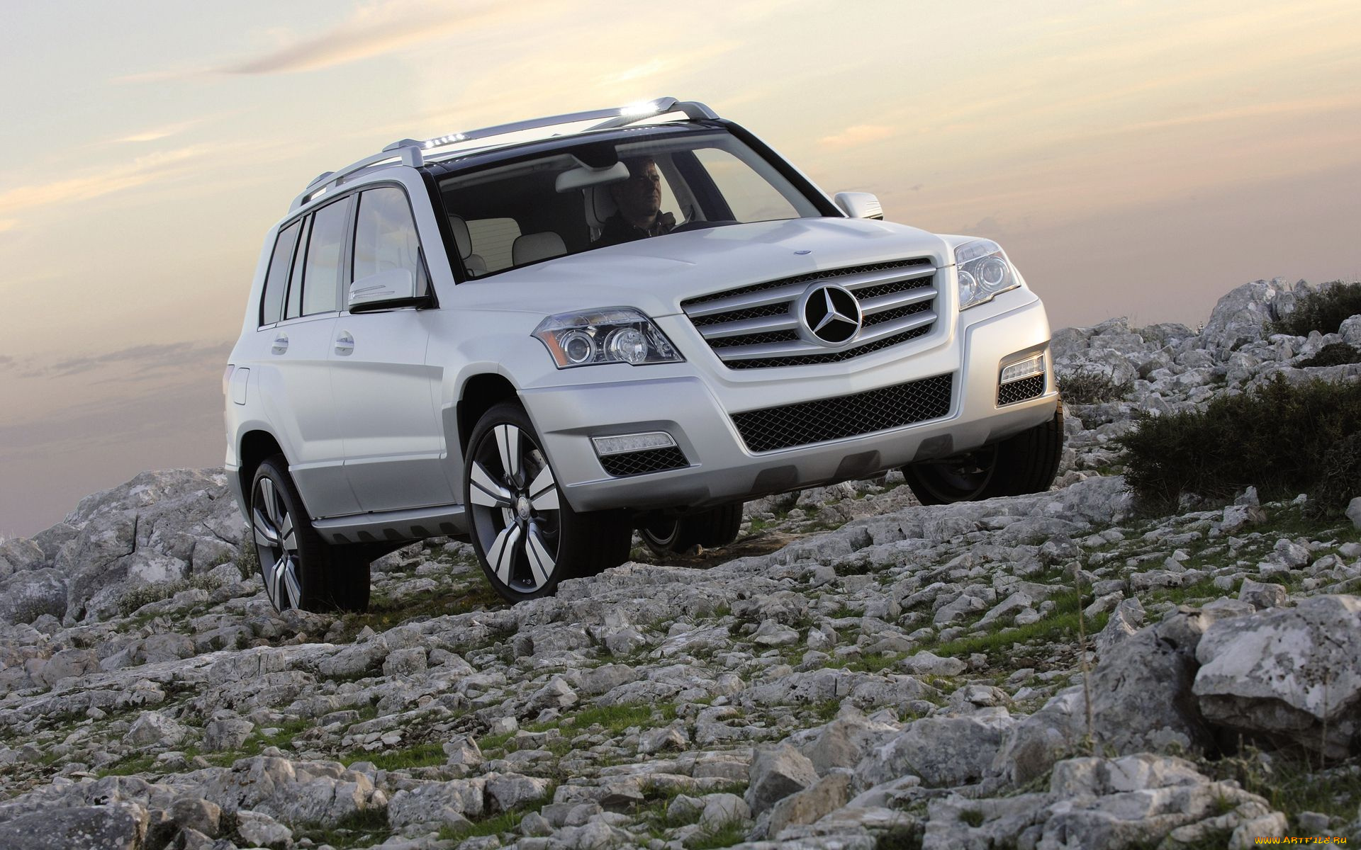 автомобили, mercedes, benz, неровная, каменистая, площадка