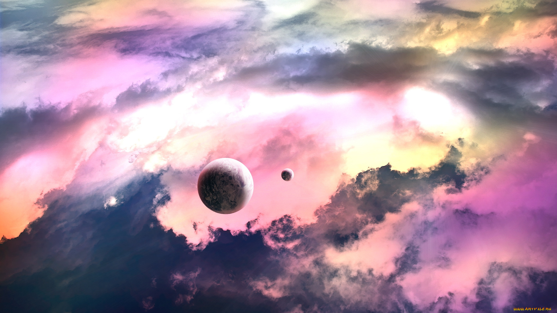космос, арт, планеты