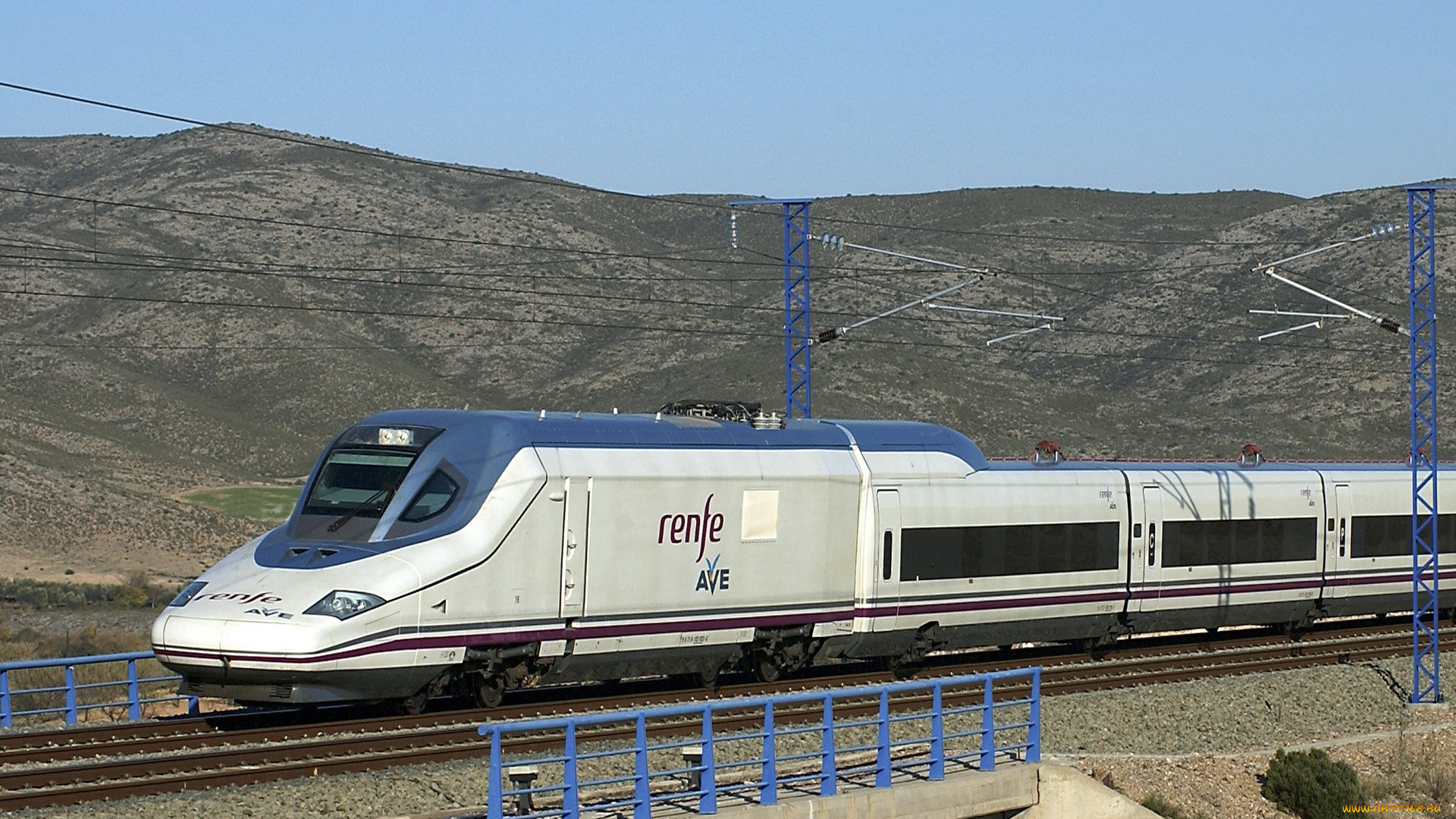 техника, поезда, рельсы, мостик, скоростной, поезд