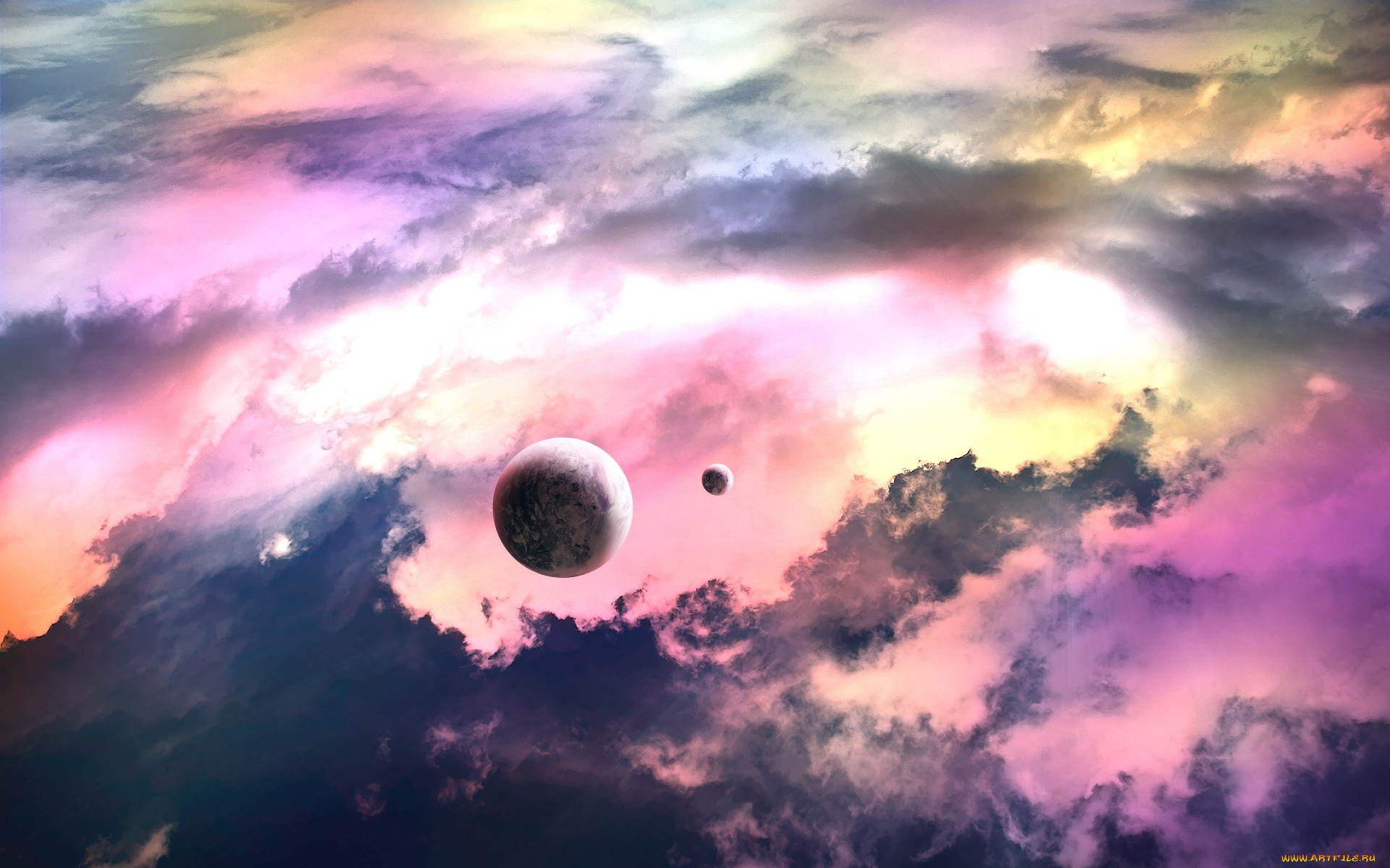 космос, арт, планеты