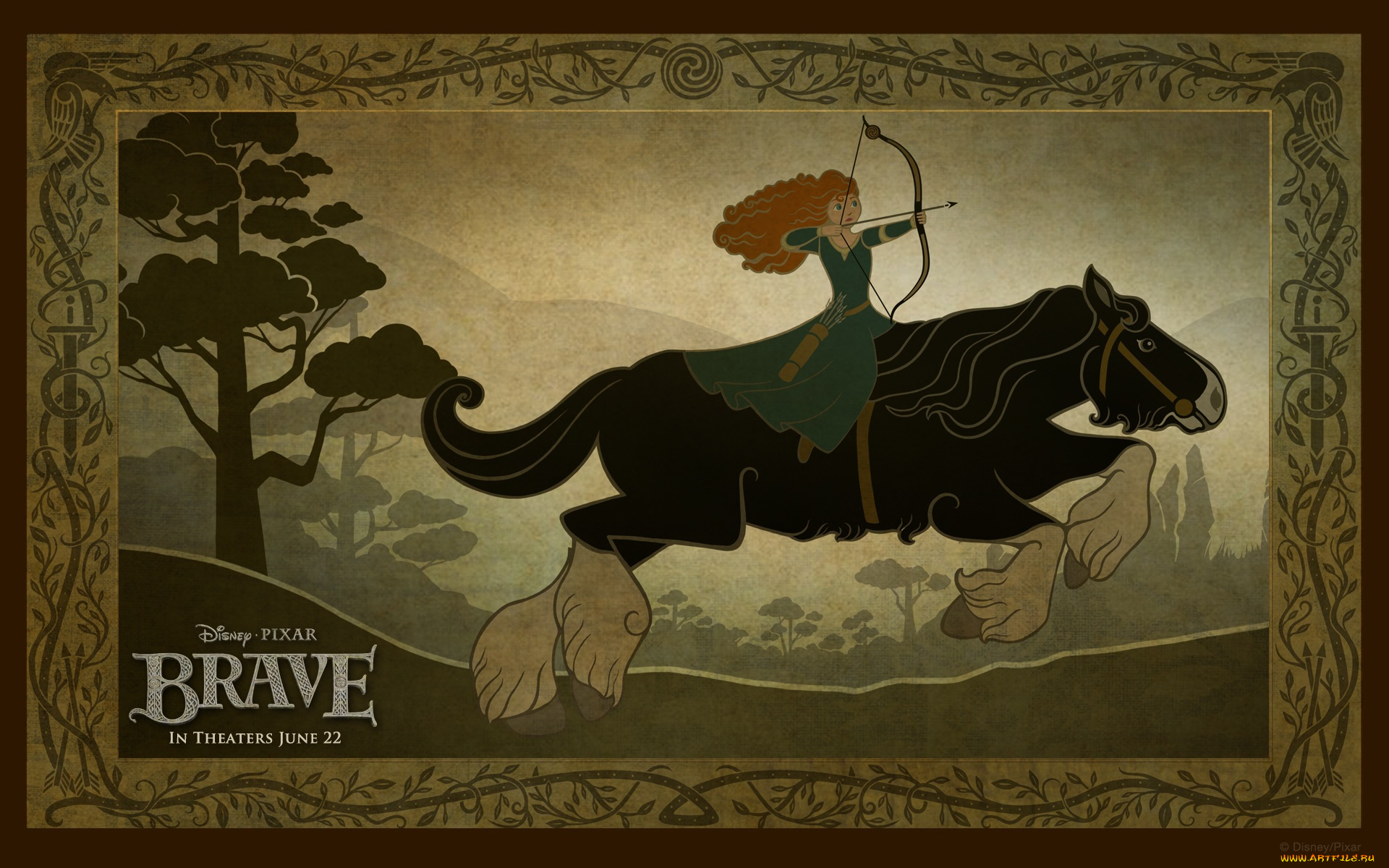 мультфильмы, brave, храбрая, сердцем