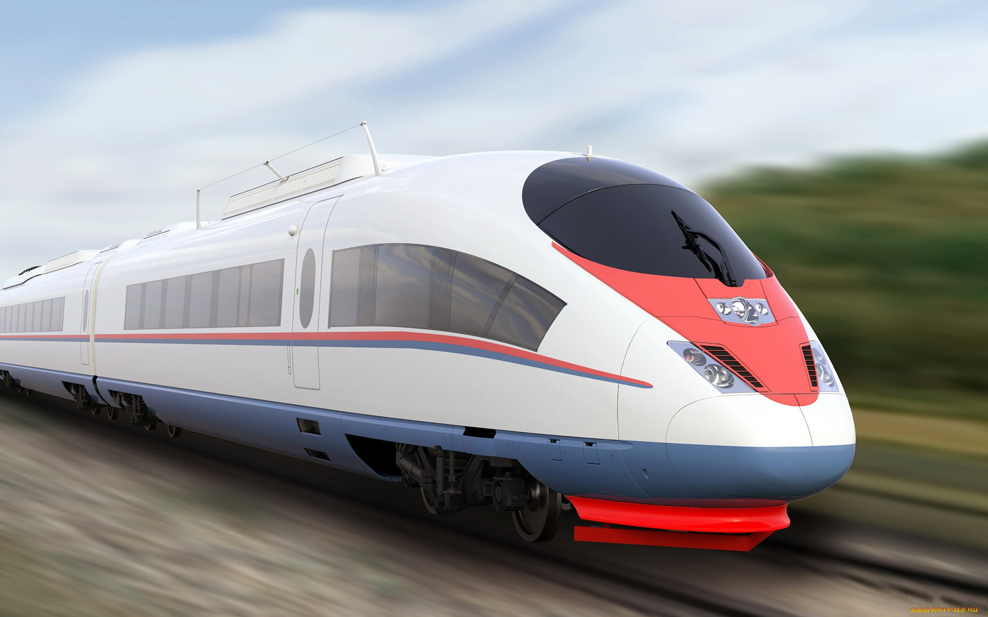 техника, поезда, экспресс, скорость, изящество