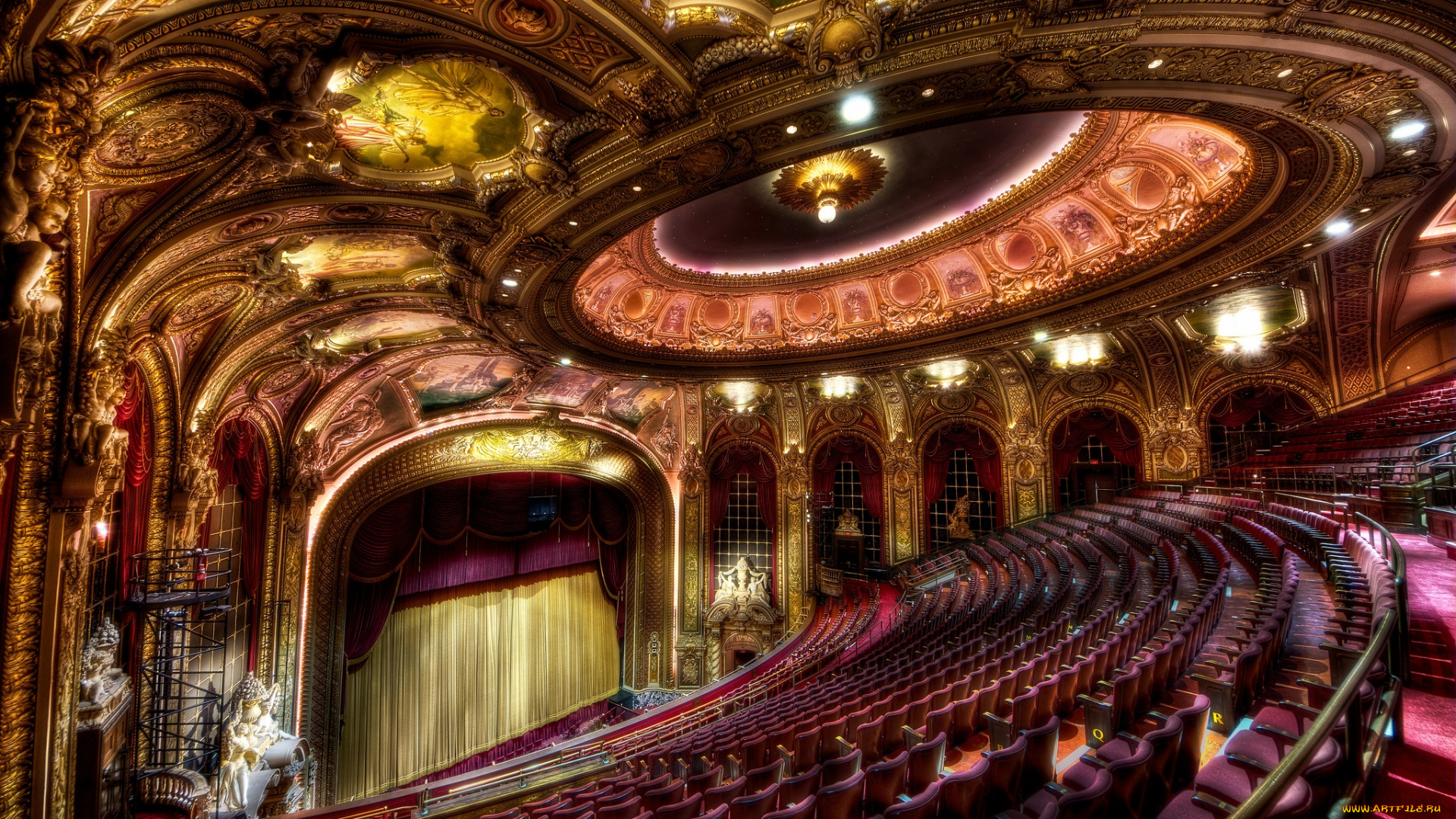 интерьер, театральные, концертные, кинозалы, театр, зал