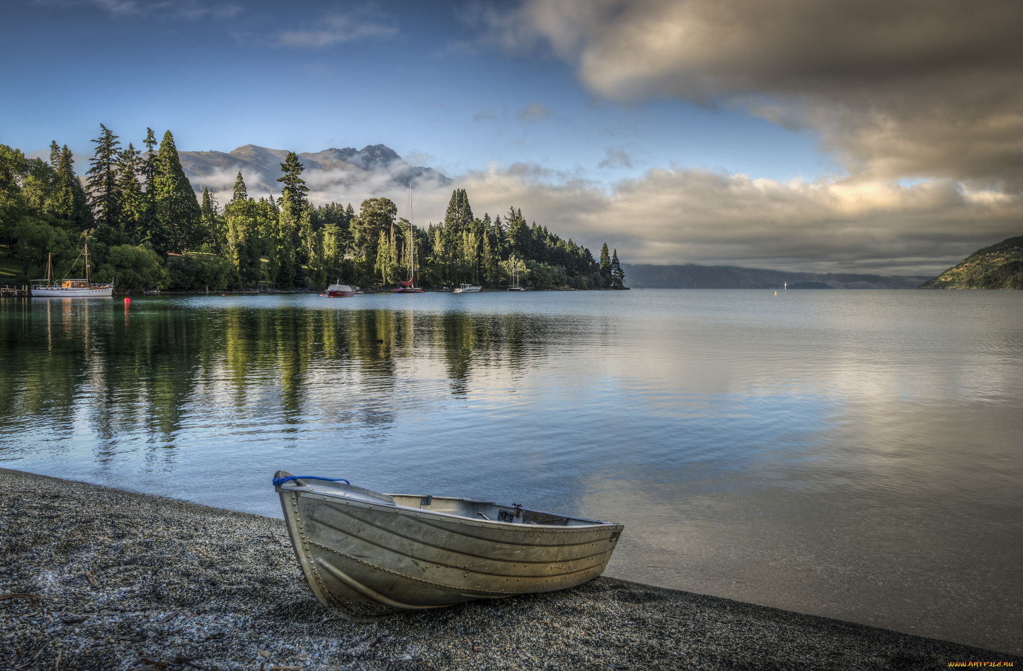 lake, wakatipu, queenstown, new, zealand, корабли, лодки, шлюпки, озеро, уакатипу, новая, зеландтя