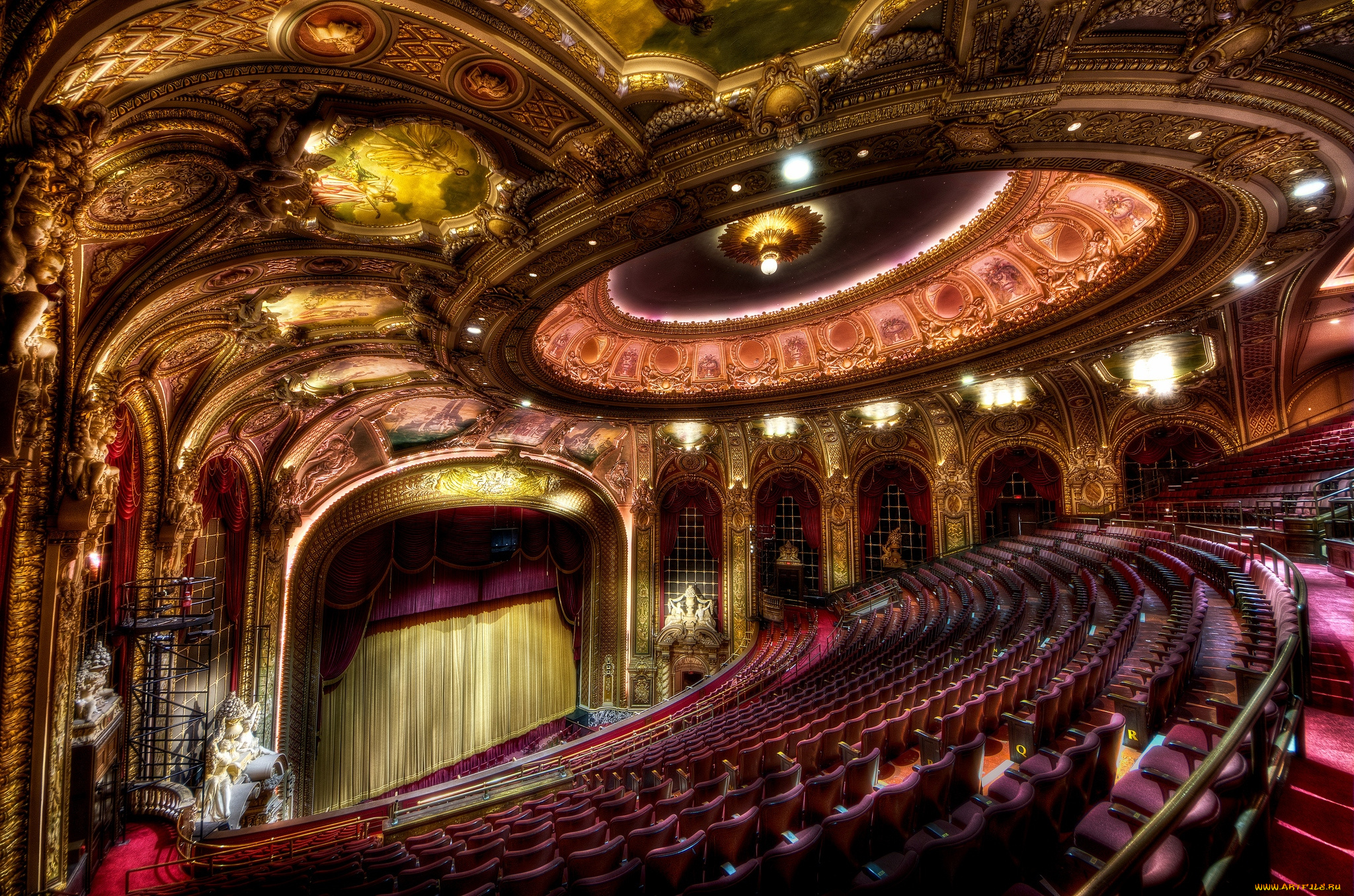 интерьер, театральные, концертные, кинозалы, театр, зал