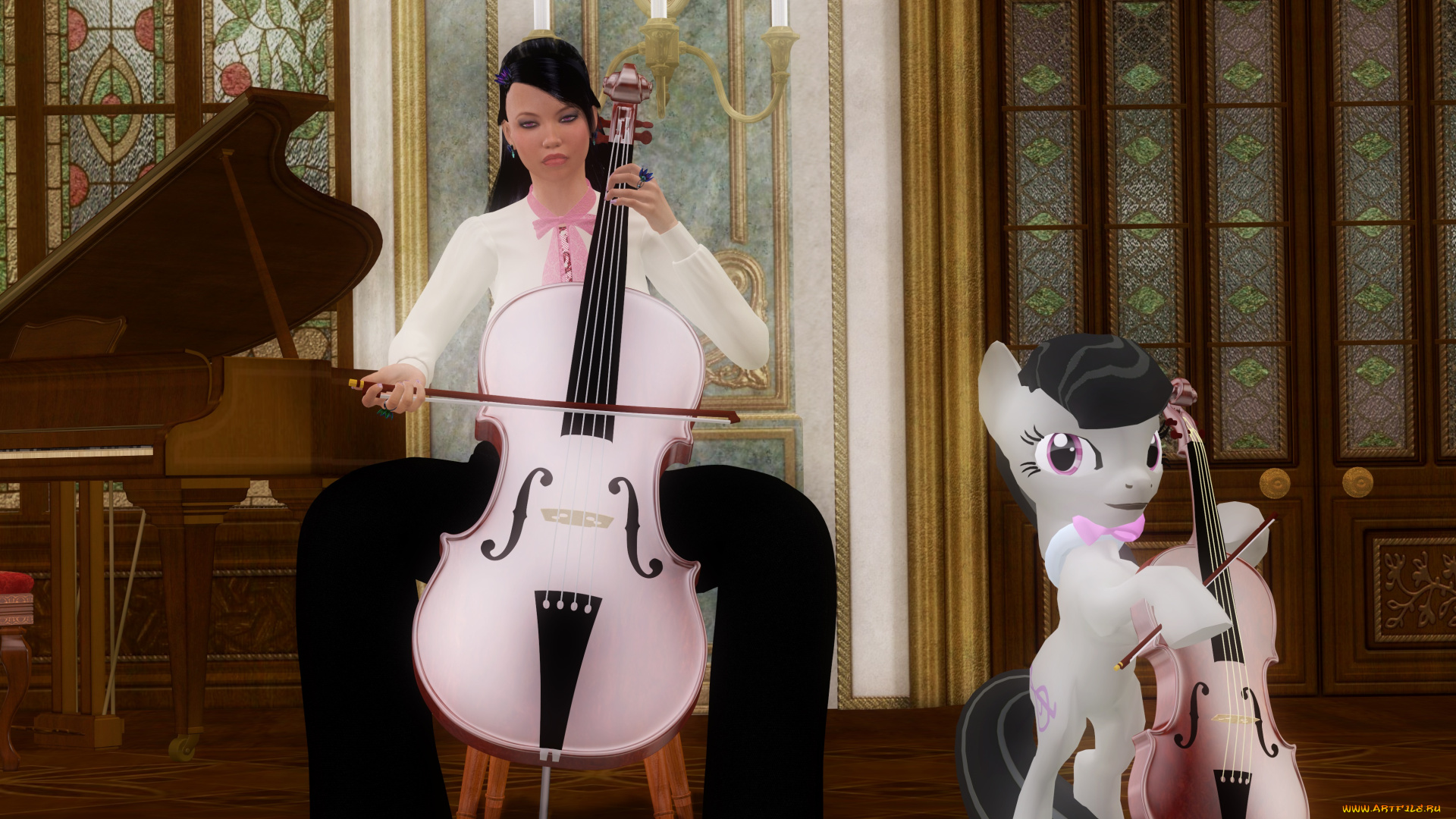 3д, графика, люди, , people, взгляд, девушка, играет, пони