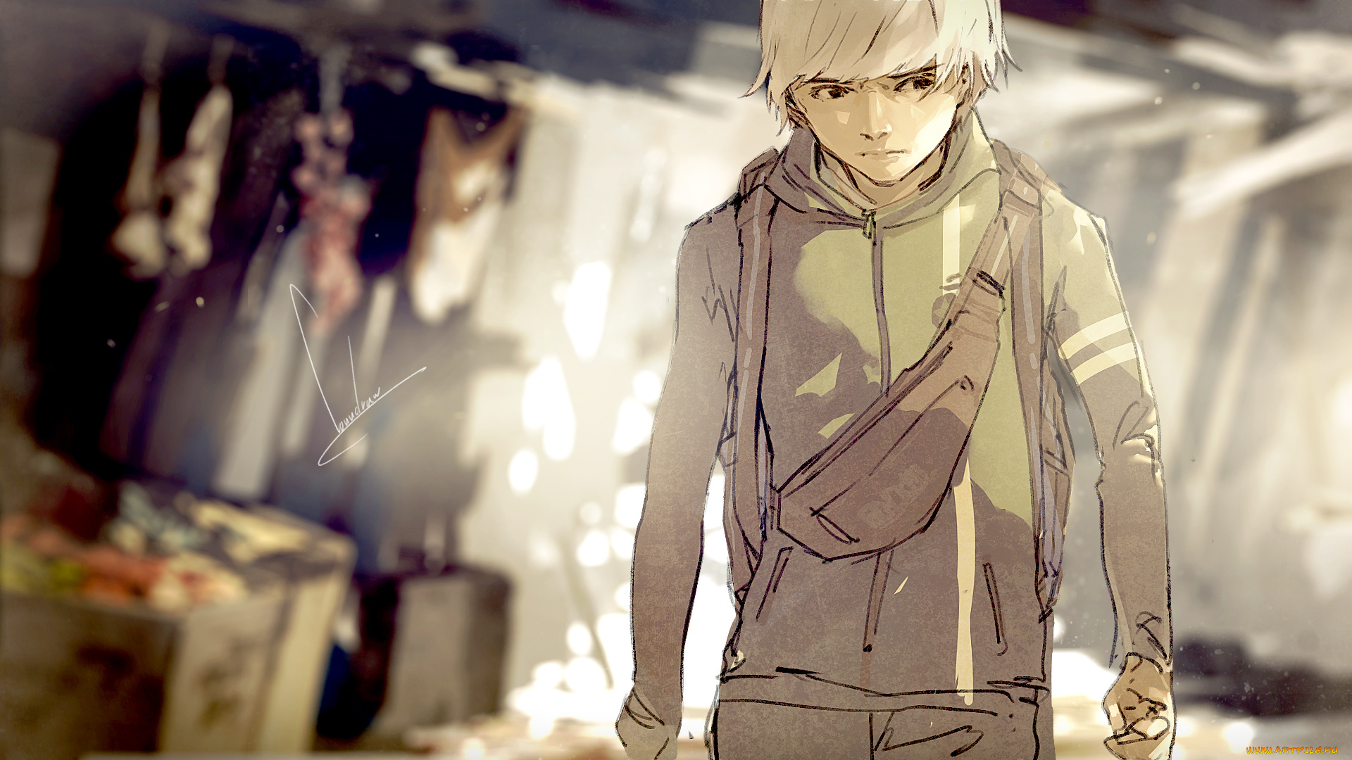 аниме, *unknown, , другое, парень, блондин