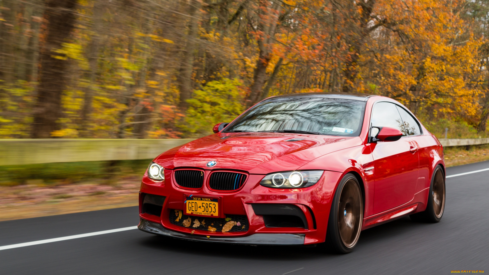 автомобили, bmw, шоссе, авто, красный