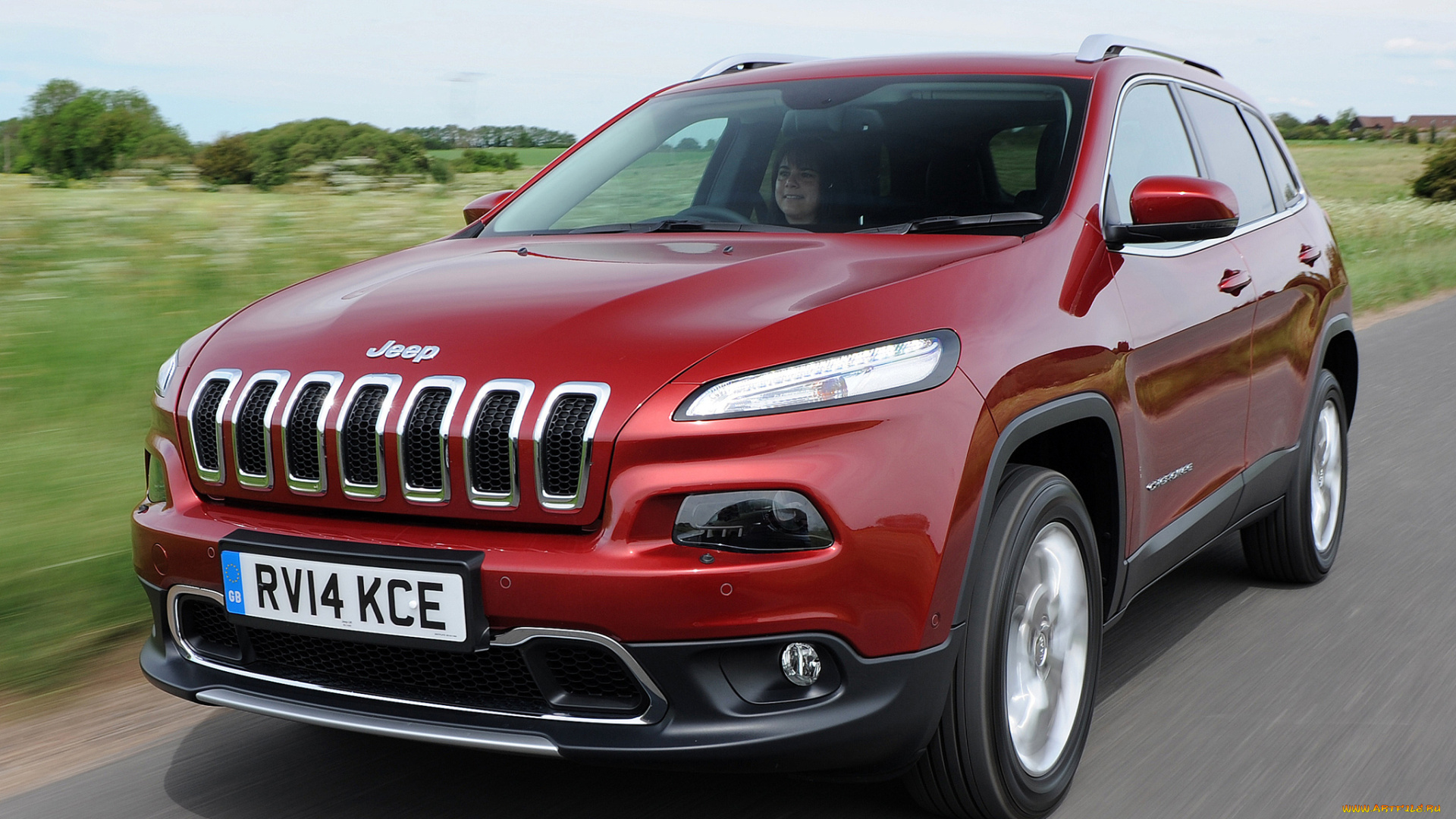 автомобили, jeep, 2014г, uk-spec, kl, красный, cherokee, limited