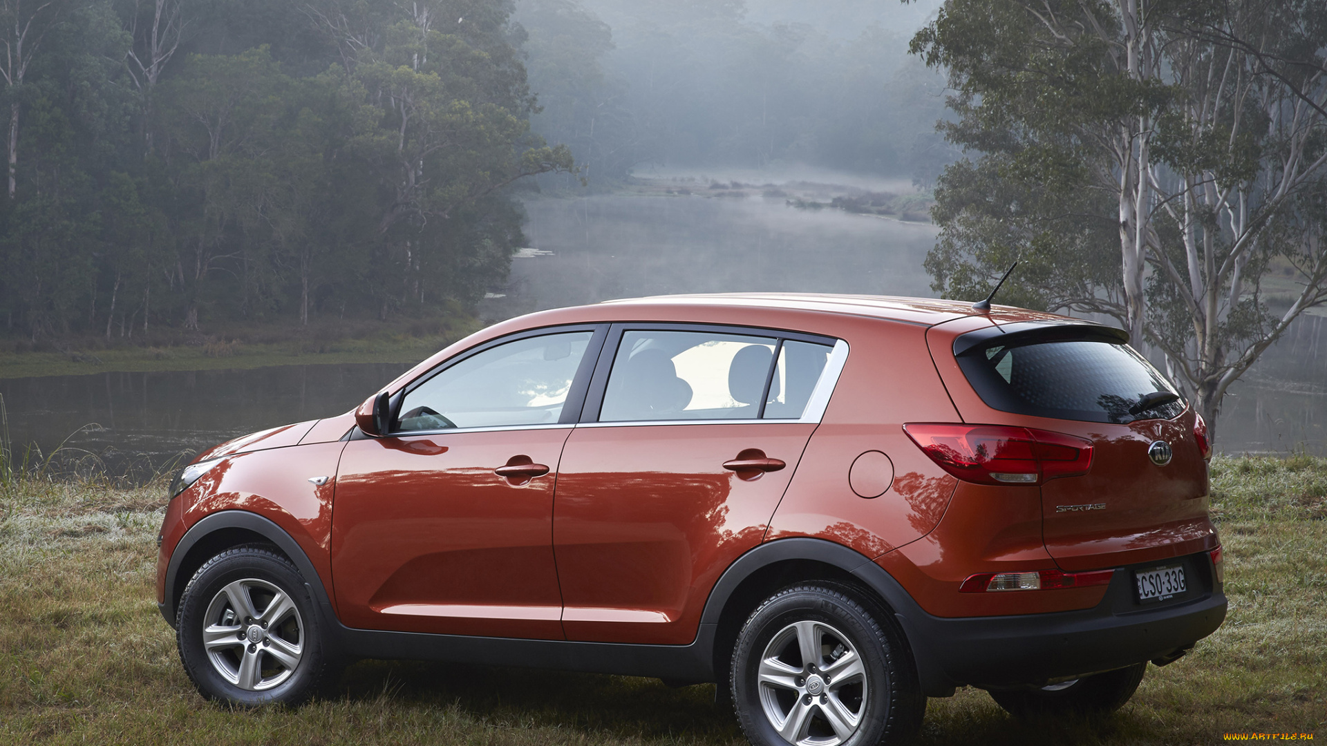 автомобили, kia, sportage, красный, 2014г, au-spec