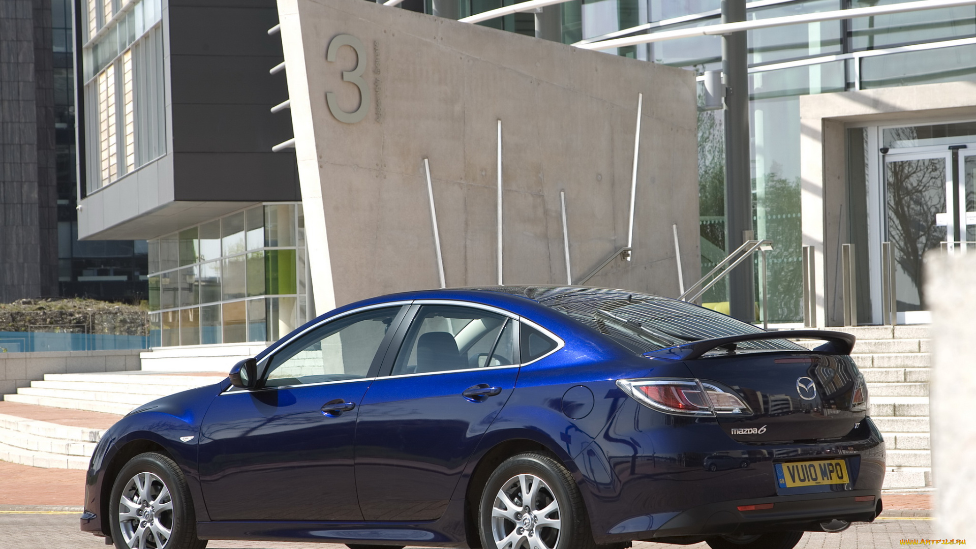 автомобили, mazda, 6, синий, uk-spec, hatchback, gh