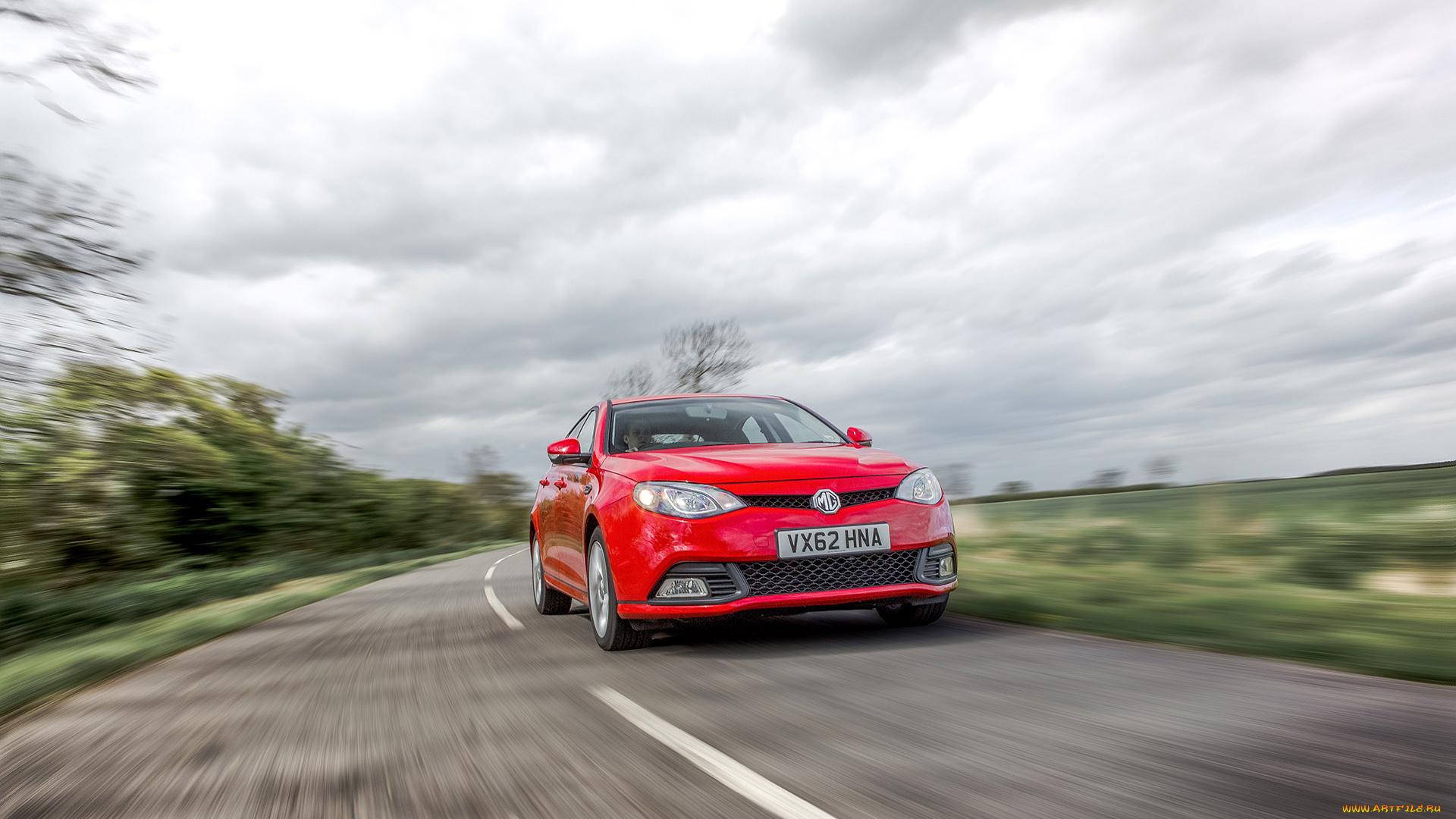 автомобили, mg, шоссе, авто, красный