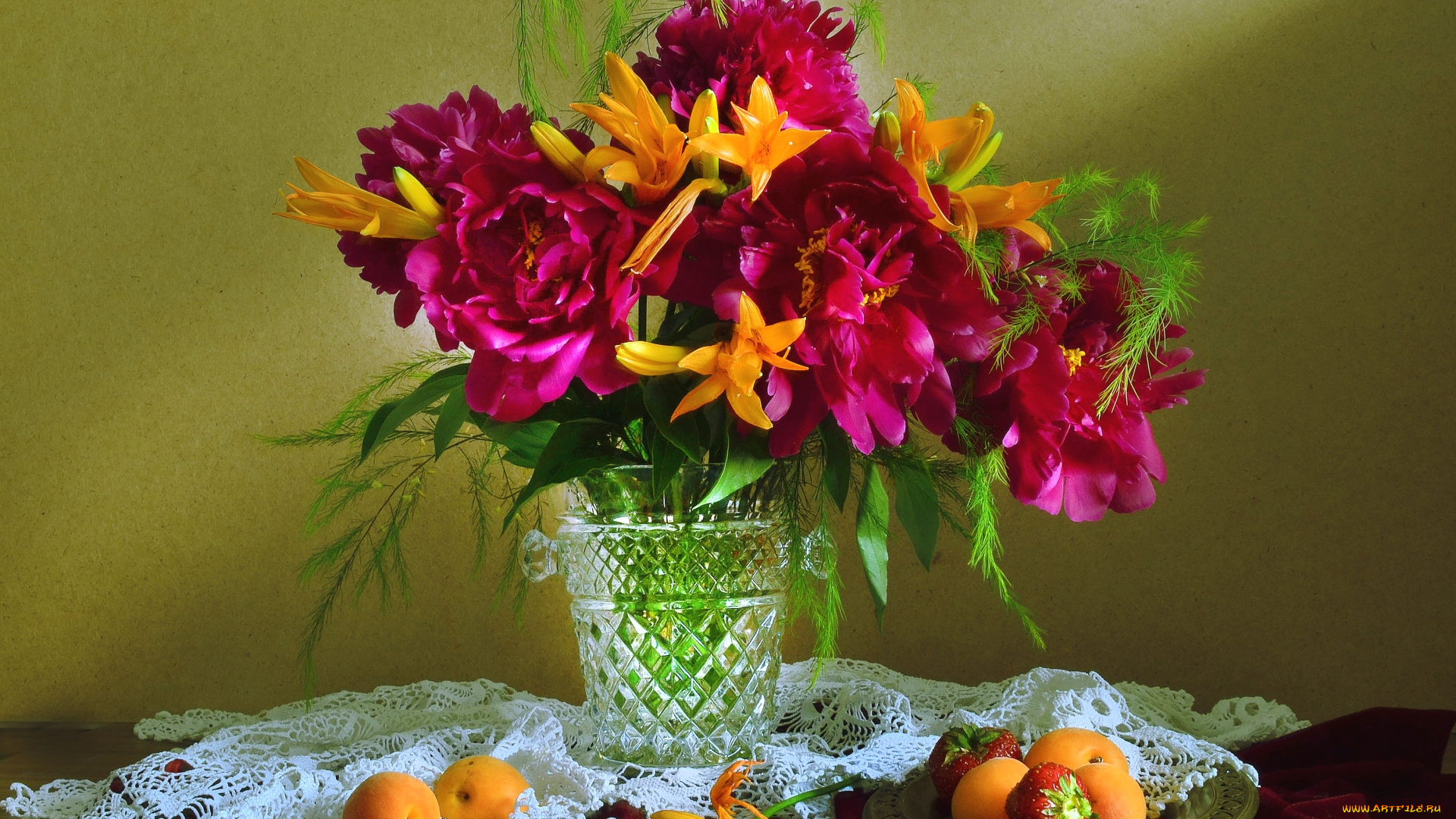 цветы, букеты, , композиции, лилии, пионы