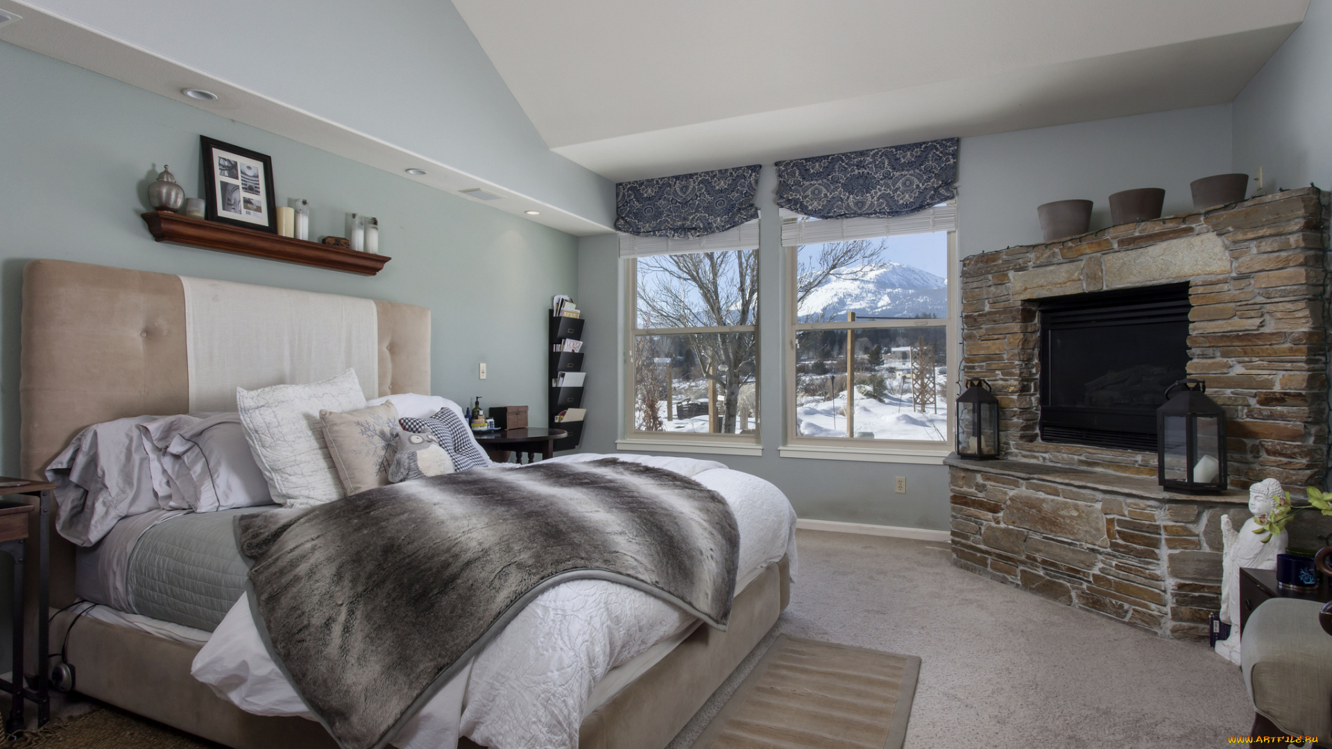 интерьер, спальня, кровать