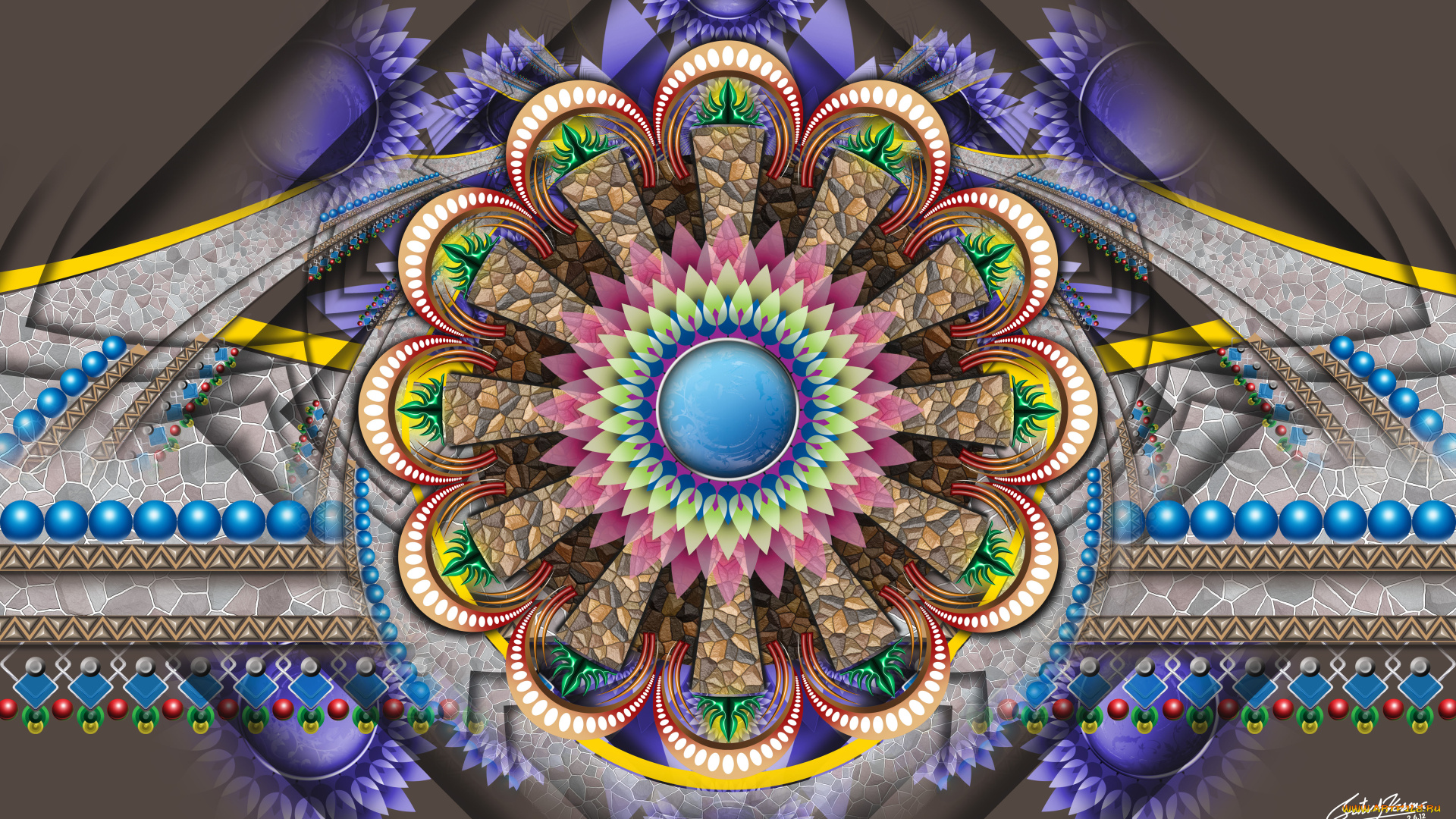 рисованные, абстракция, узор, фон, цвета