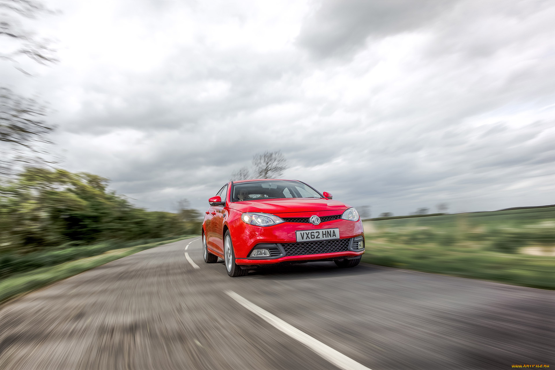 автомобили, mg, шоссе, авто, красный