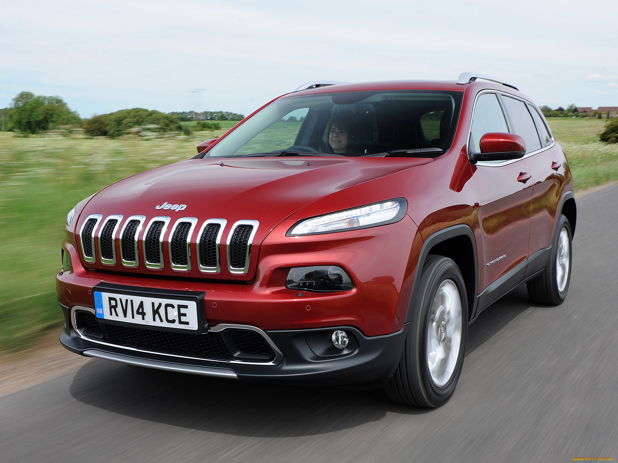автомобили, jeep, 2014г, uk-spec, kl, красный, cherokee, limited