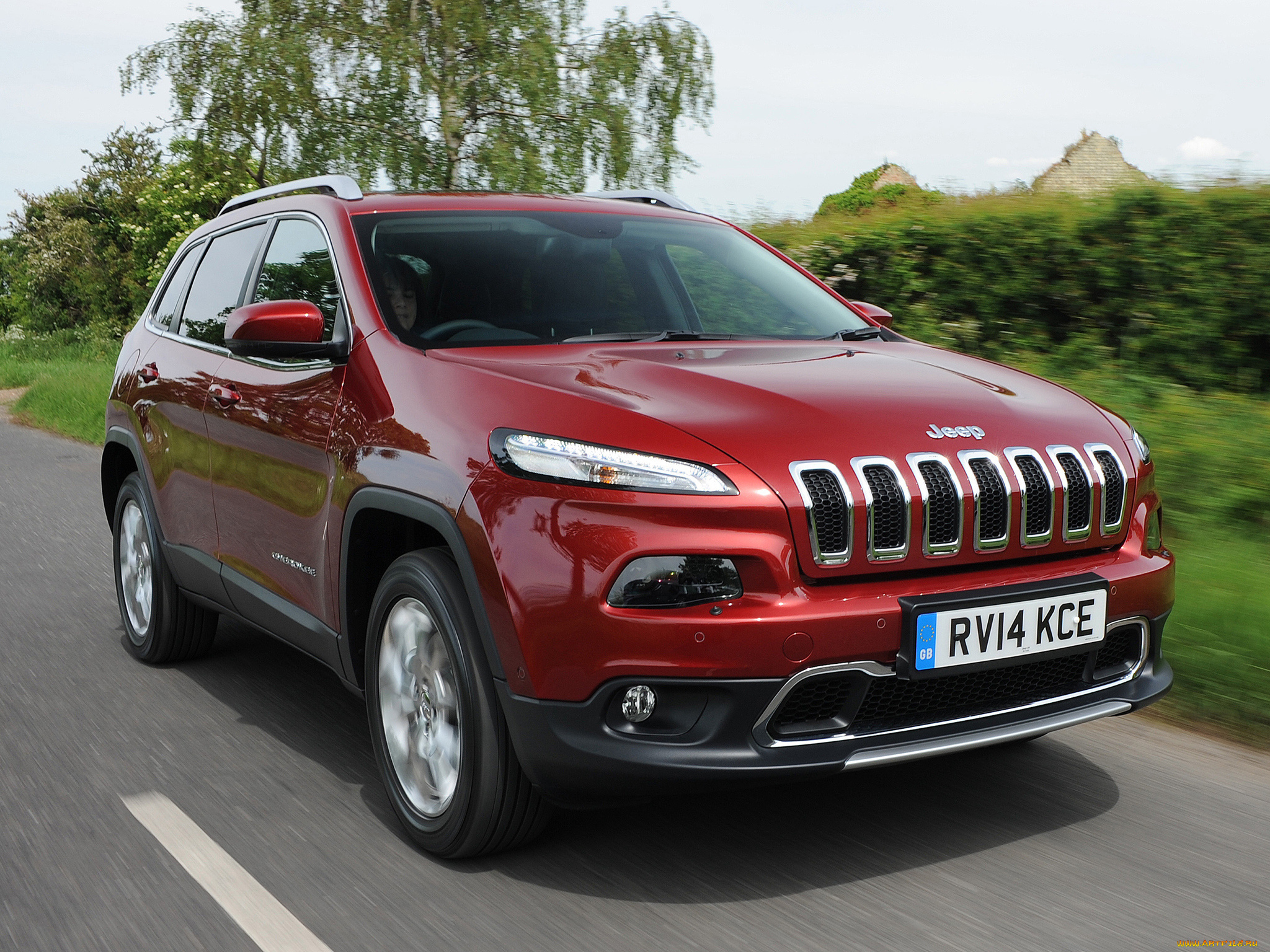 автомобили, jeep, uk-spec, limited, cherokee, kl, 2014г, красный