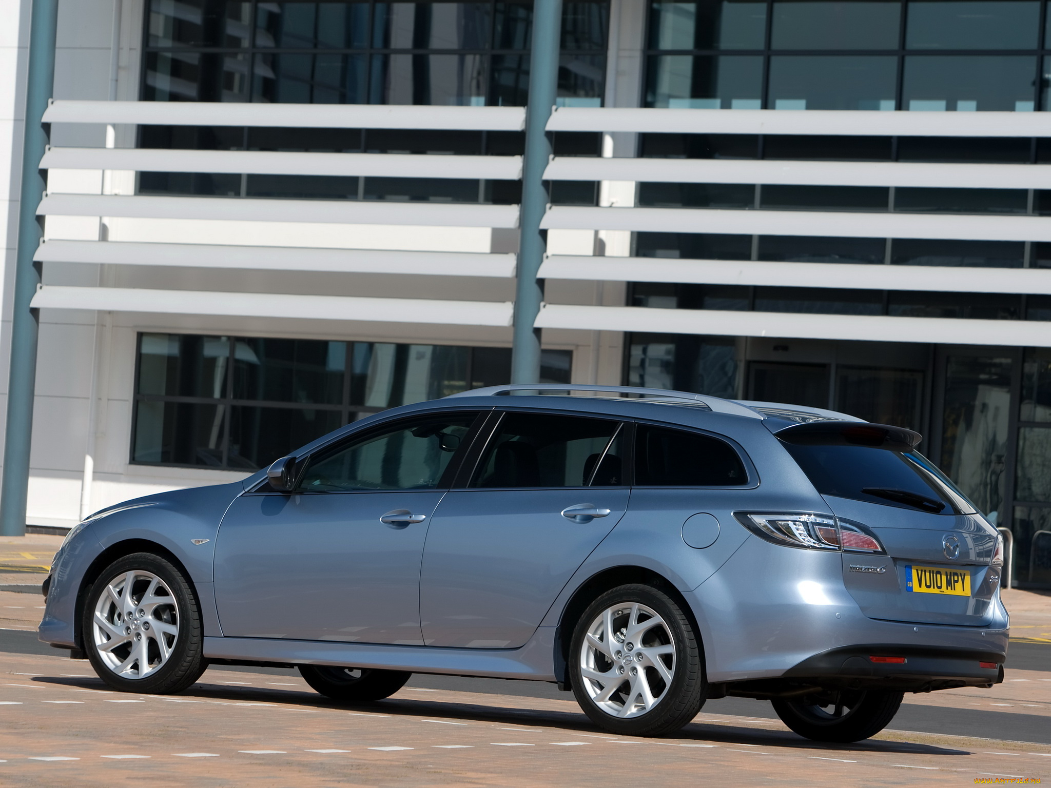 автомобили, mazda, 6, gh, серый, wagon, uk-spec