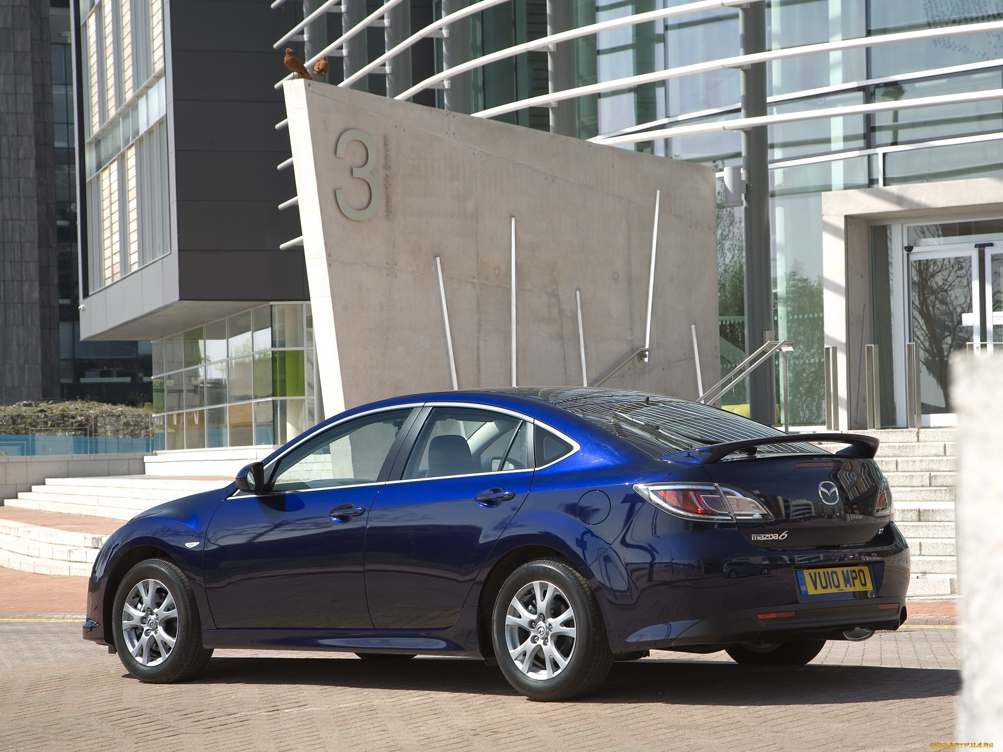 автомобили, mazda, 6, синий, uk-spec, hatchback, gh