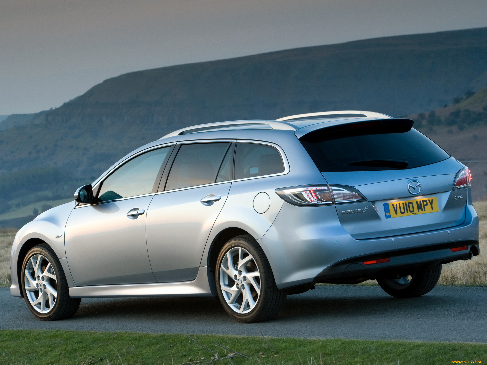 автомобили, mazda, gh, серый, uk-spec, wagon, 6