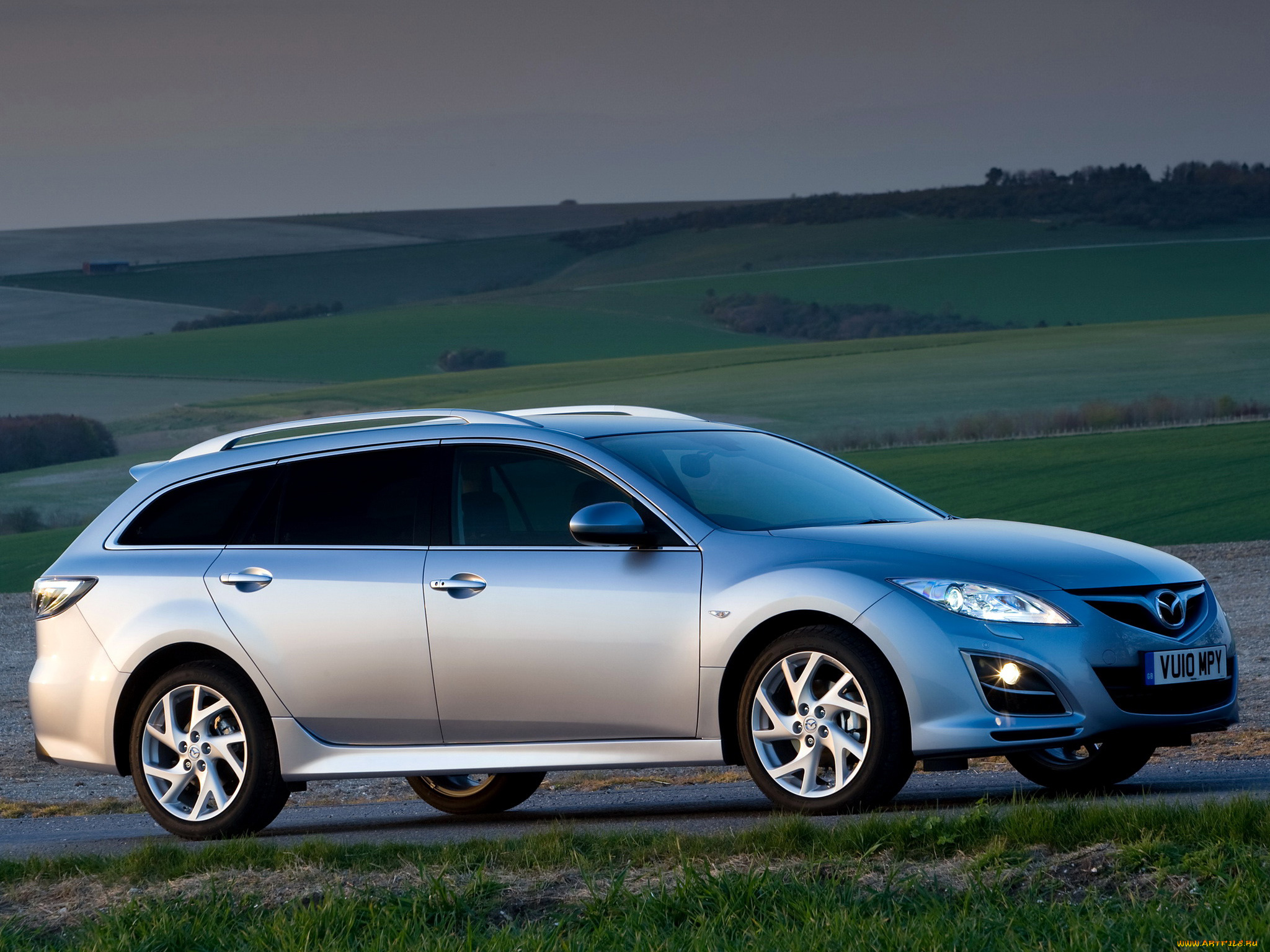 автомобили, mazda, wagon, uk-spec, 6, серый, gh