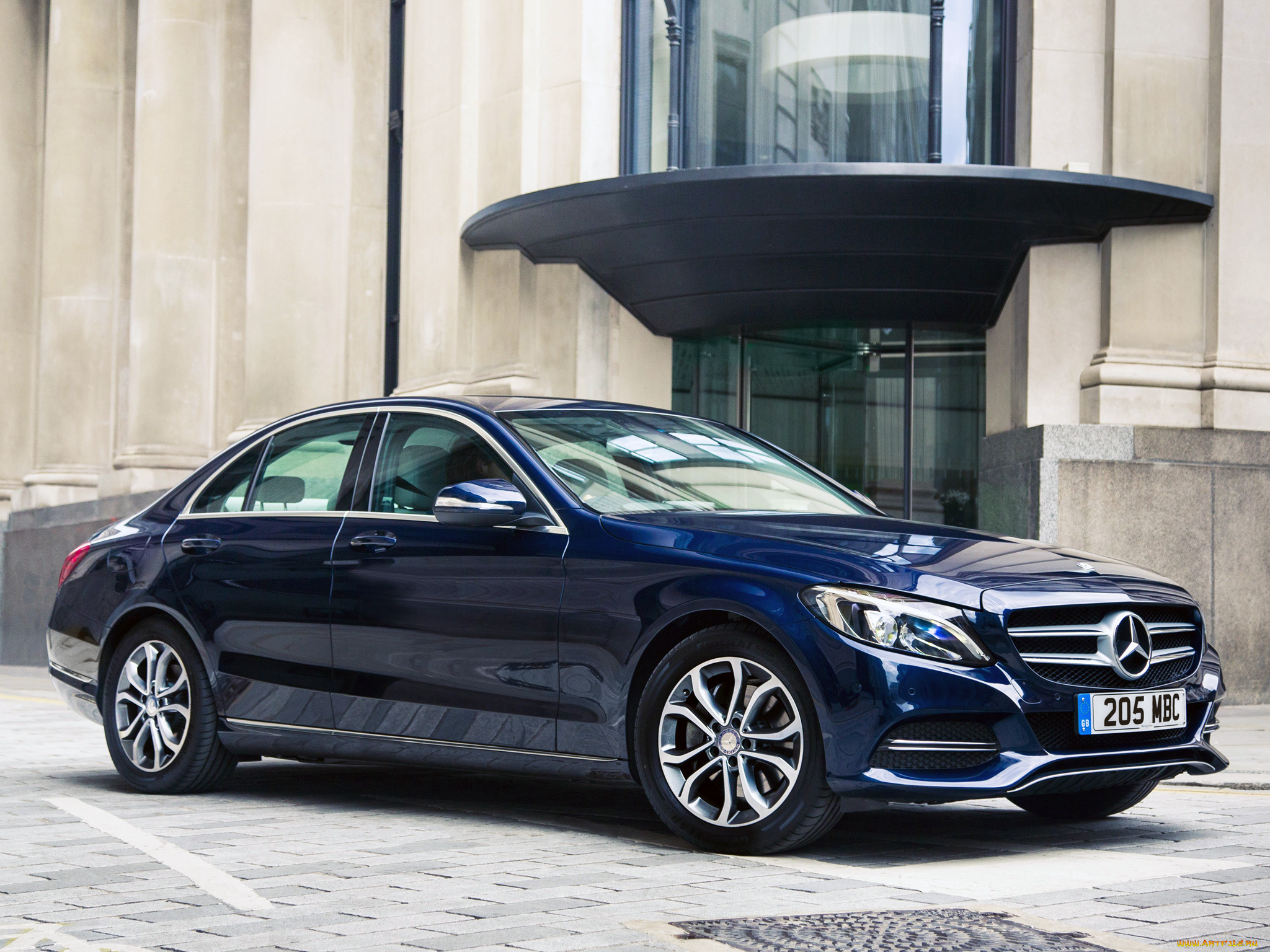 автомобили, mercedes-benz, avantgarde, line, bluetec, c, 250, синий, uk-spec, w205, 2014г