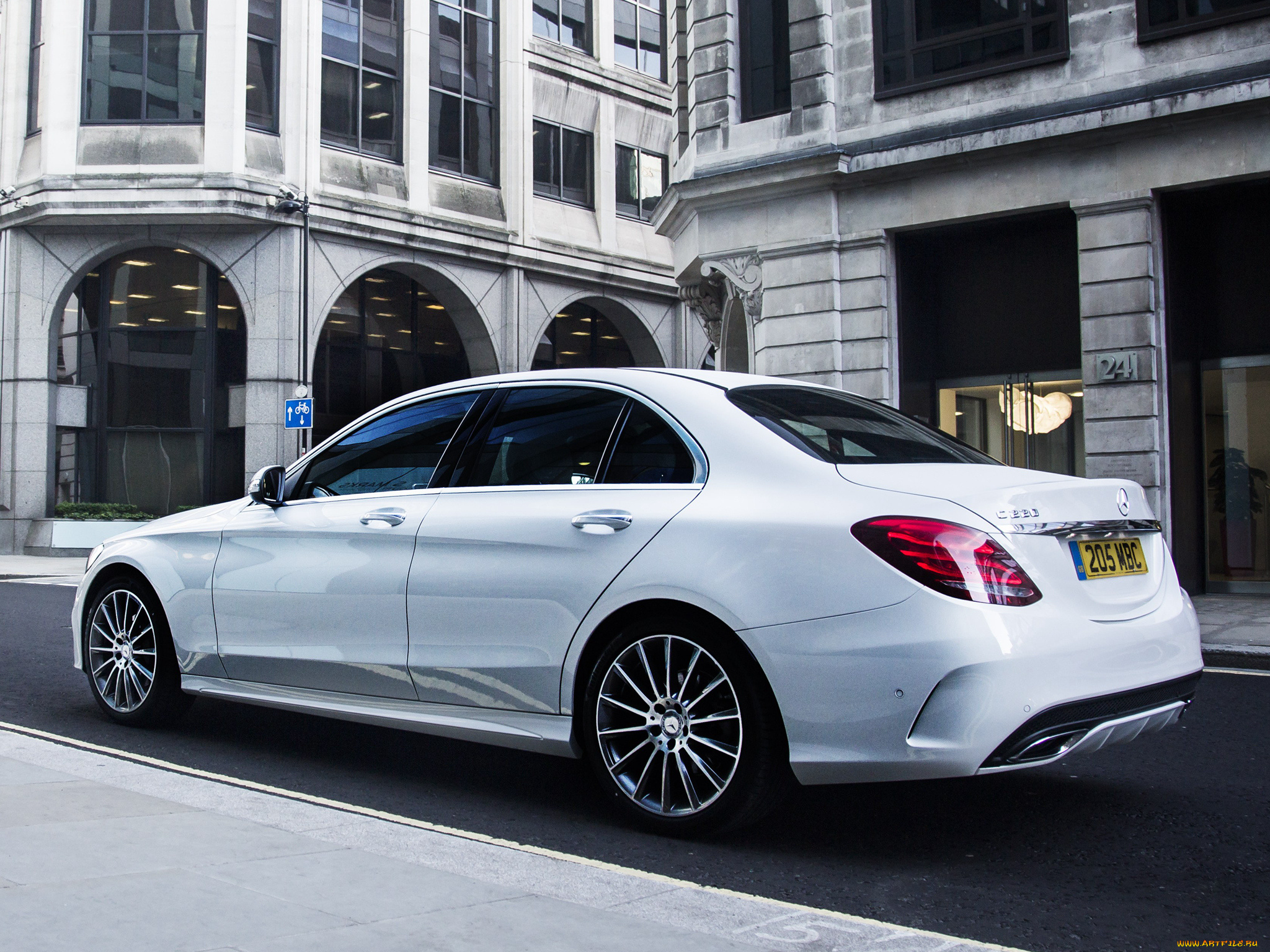 автомобили, mercedes-benz, светлый, 2014г, line, amg, bluetec, w205, uk-spec, c, 220