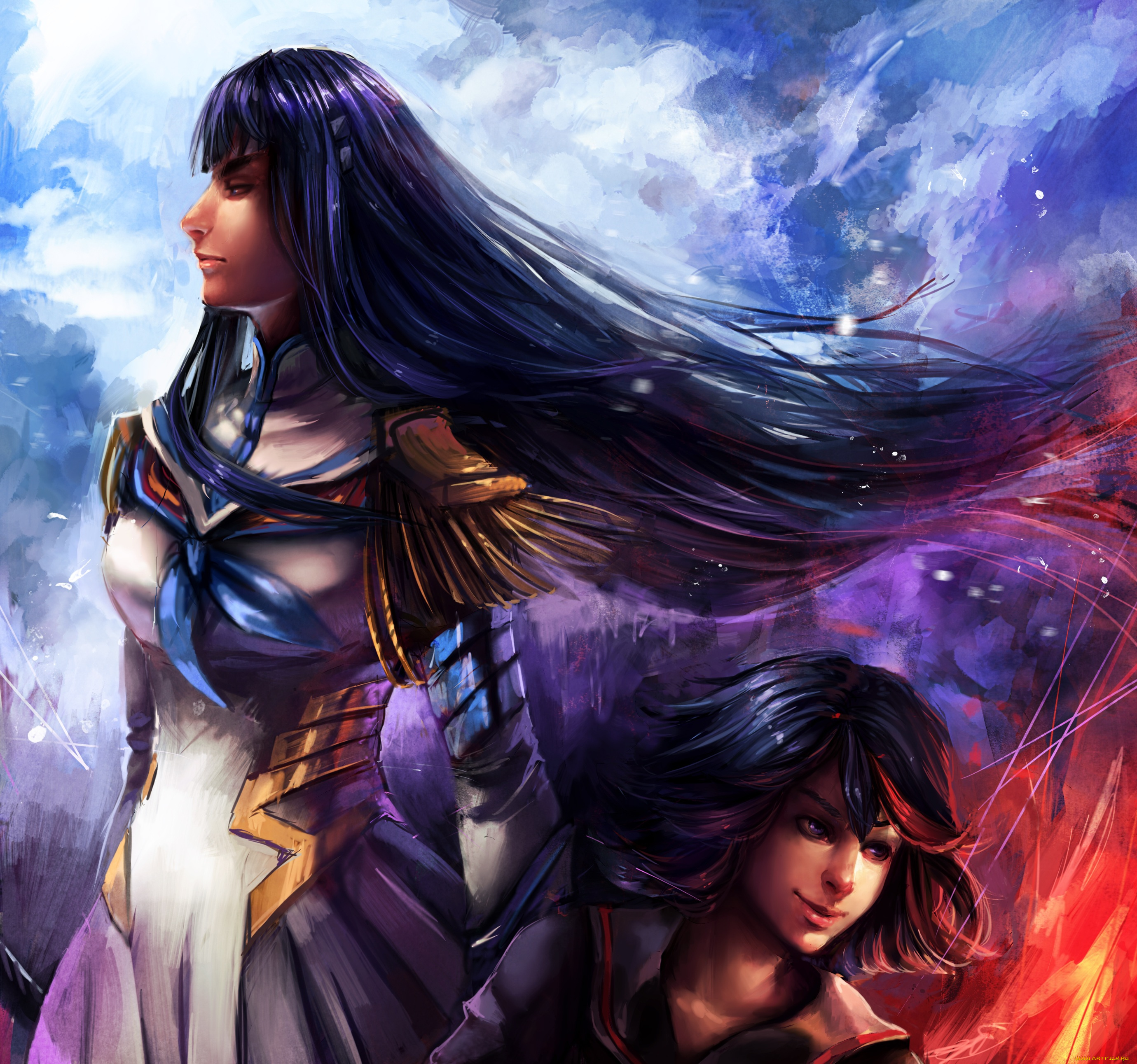 аниме, kill, la, kill, брюнетки, арт, девушки