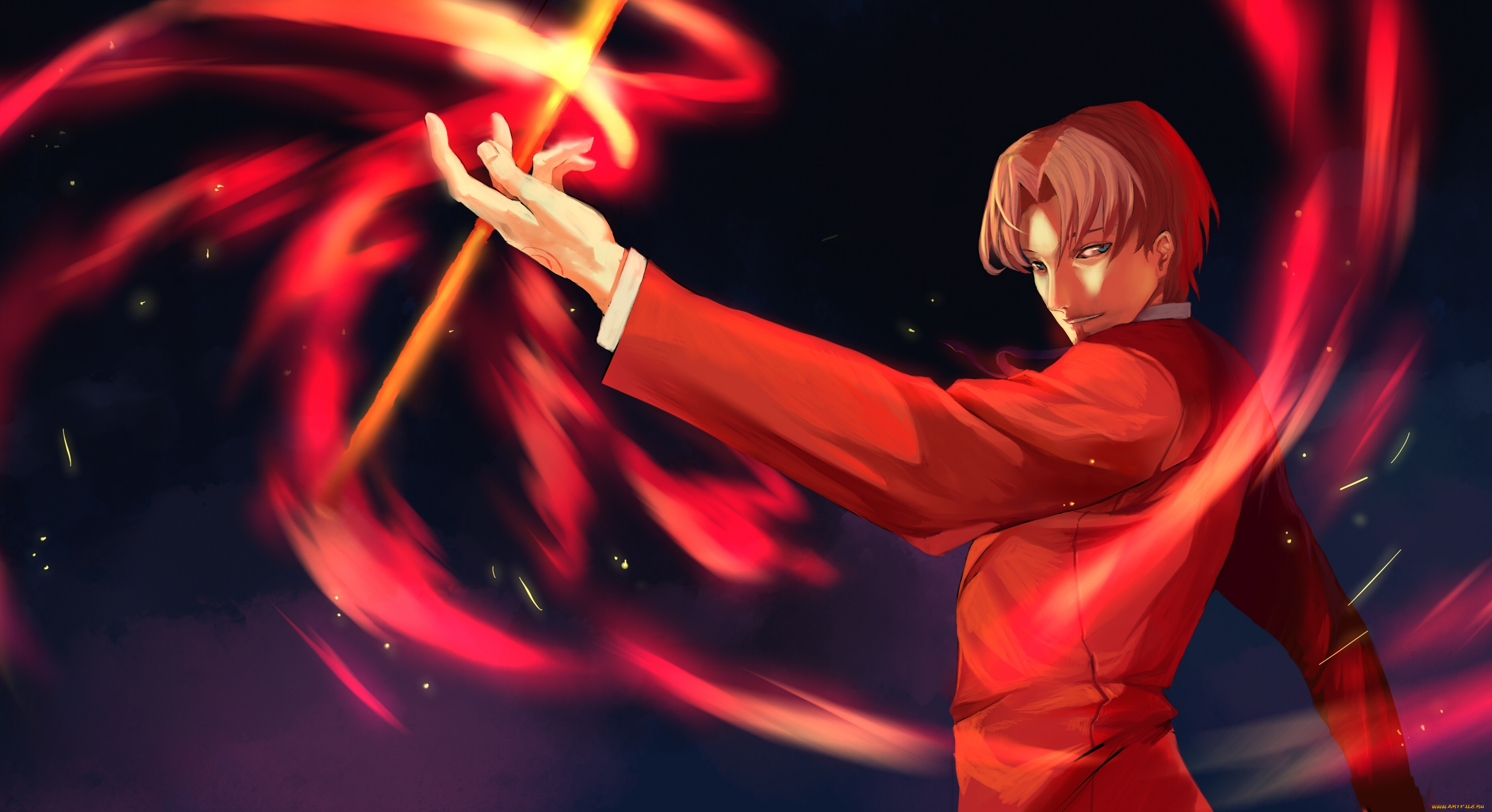 аниме, fate, zero, рука, парень, kikira, toosaka, tokiomi, магия, арт