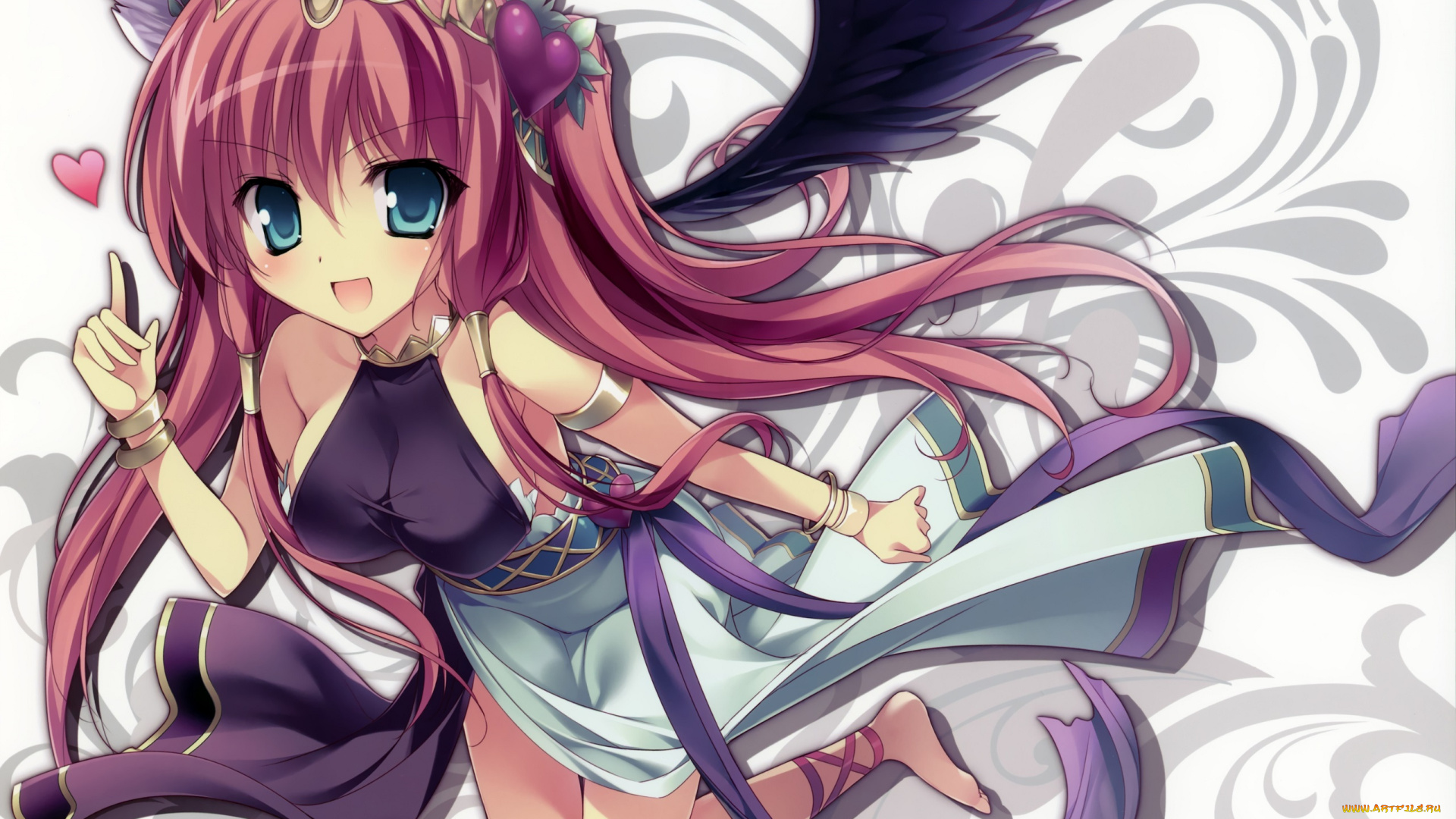 аниме, ангелы, , демоны, puzzle, dragons, venus, karory, арт, девочка