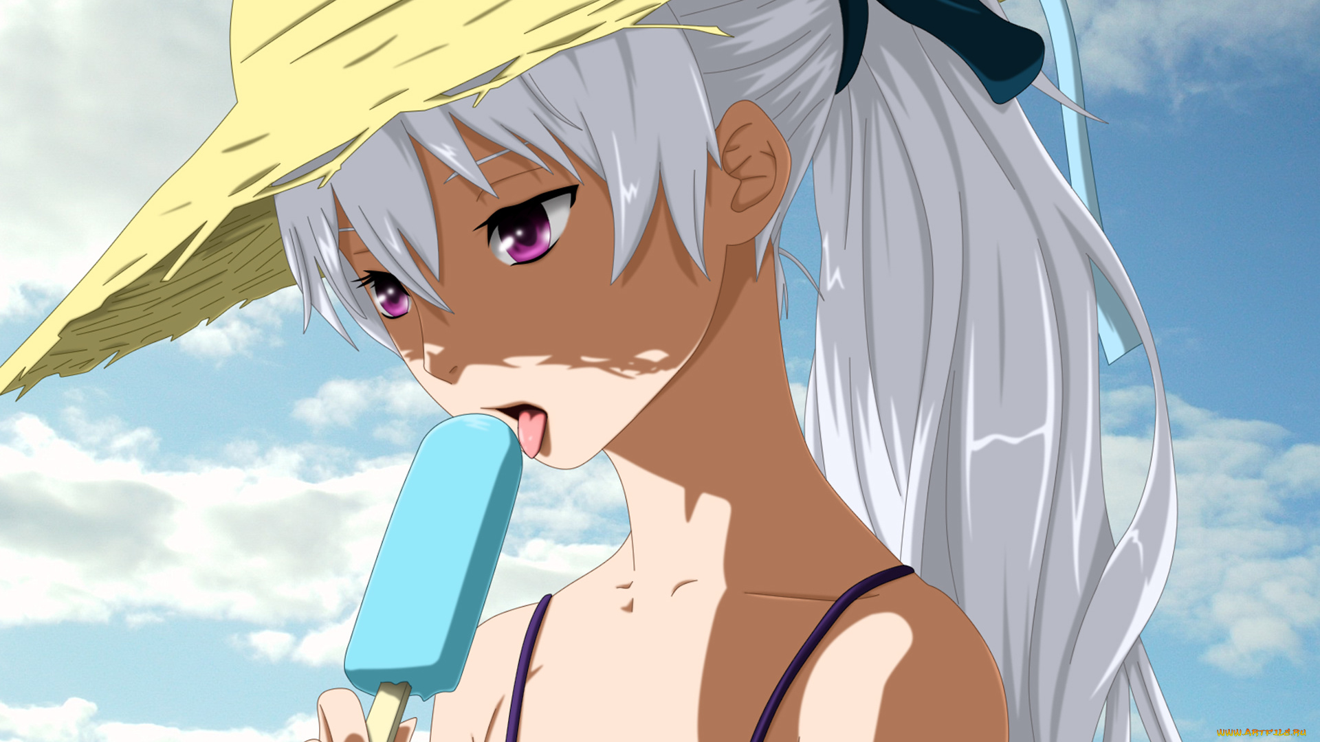 аниме, darker, than, black, лето, шляпа, кукла, девушка, инь, yin, darker, than, black, мороженое