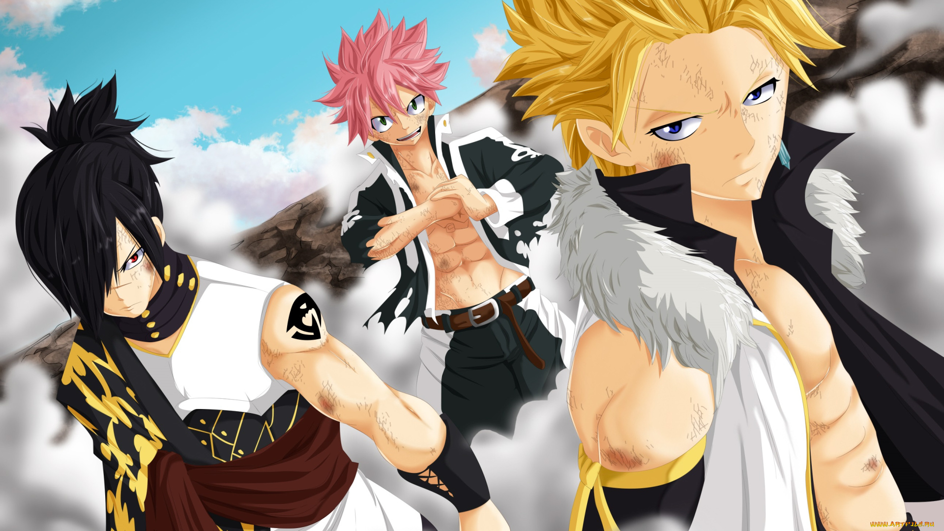 аниме, fairy, tail, парни, арт