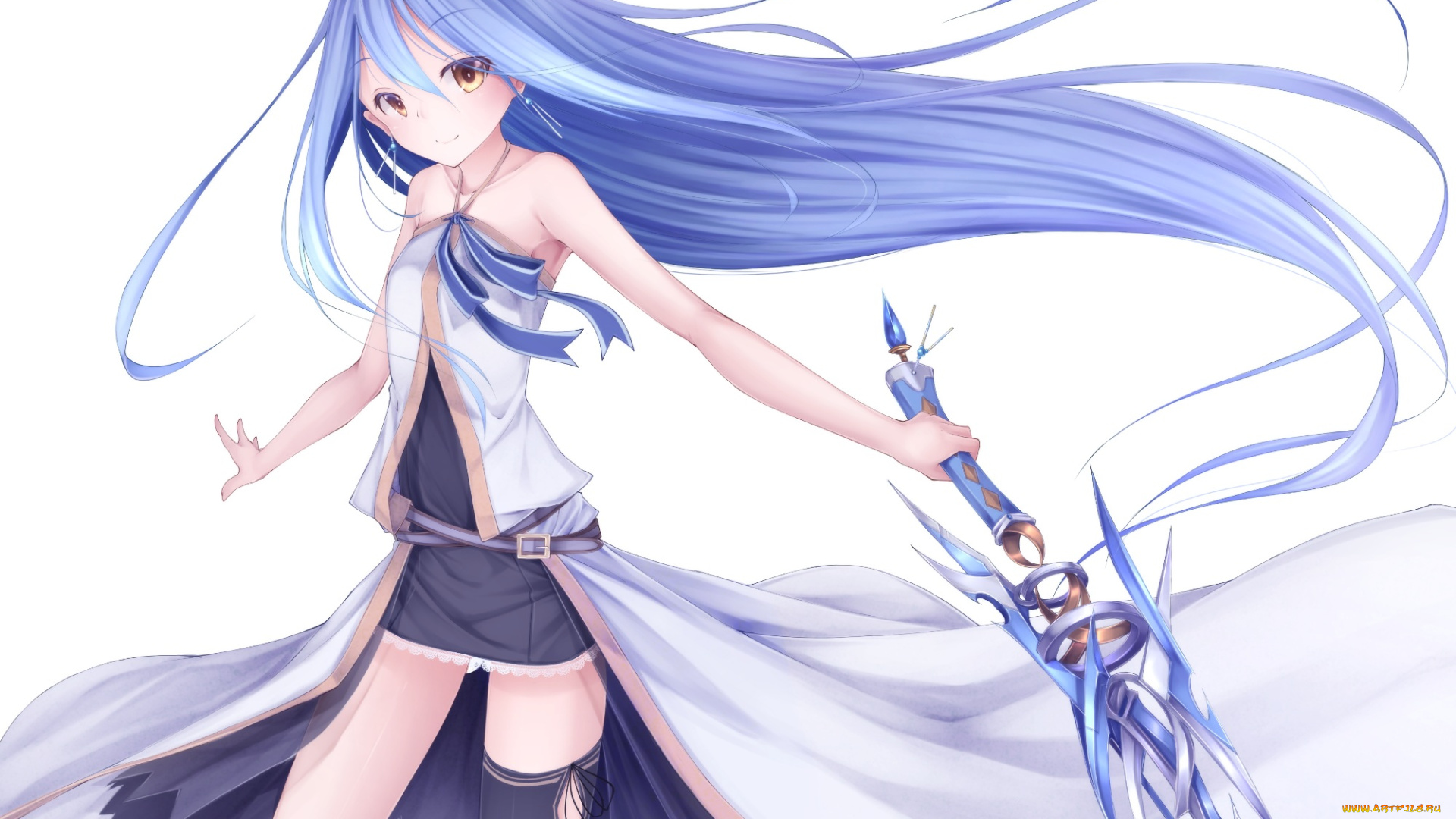 аниме, оружие, , техника, , технологии, waterdog, меч, девушка, арт