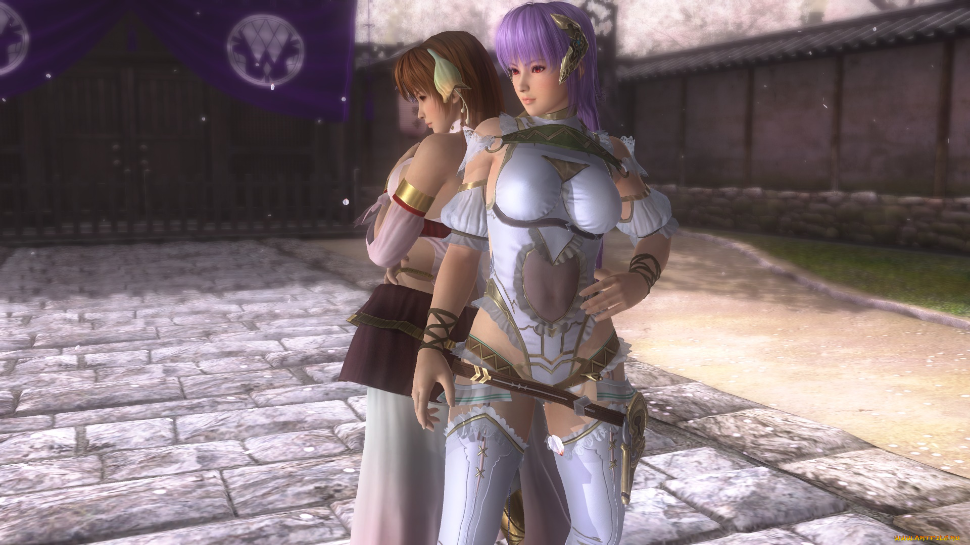 3д, графика, аниме, , anime, фон, поза, взгляд, девушки