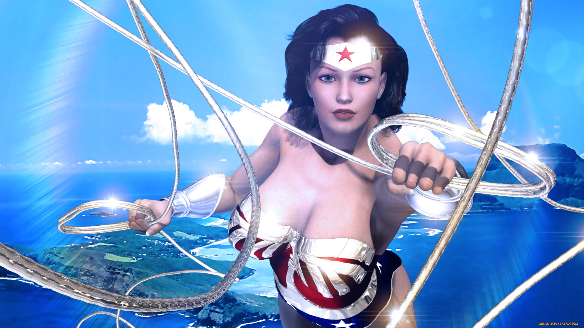 3д, графика, фантазия, , fantasy, девушка, взгляд, фон