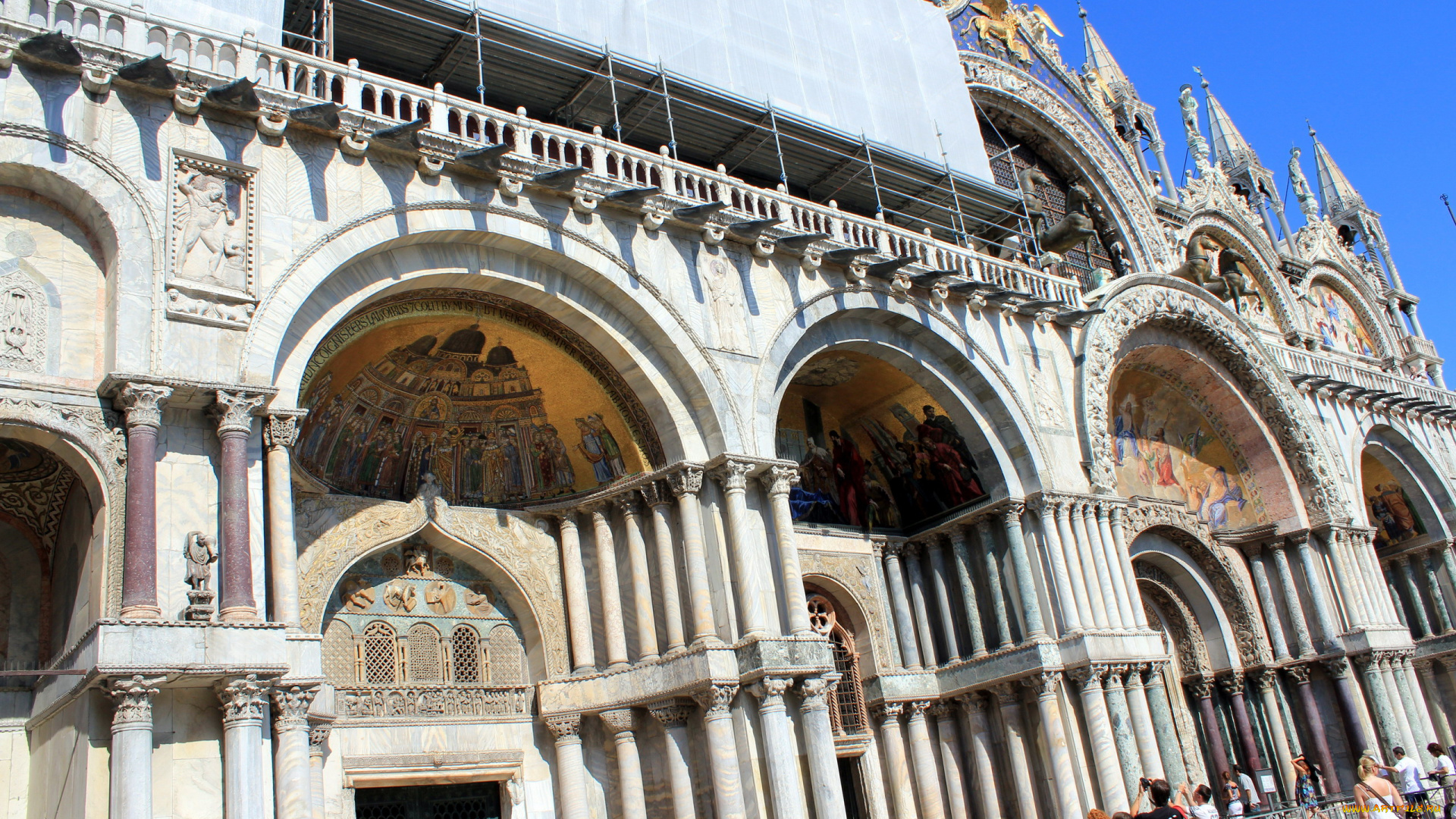 города, венеция, , италия, собор, туристы