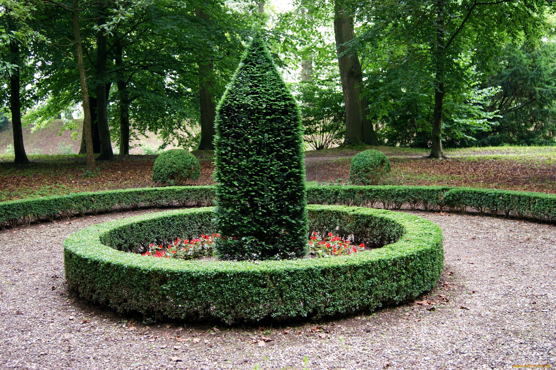природа, парк, ландшафтный, дизайн