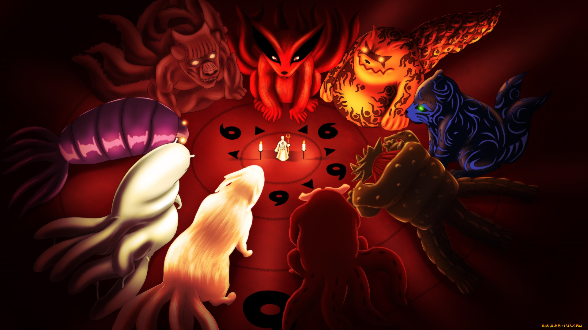 аниме, naruto, хвостатые